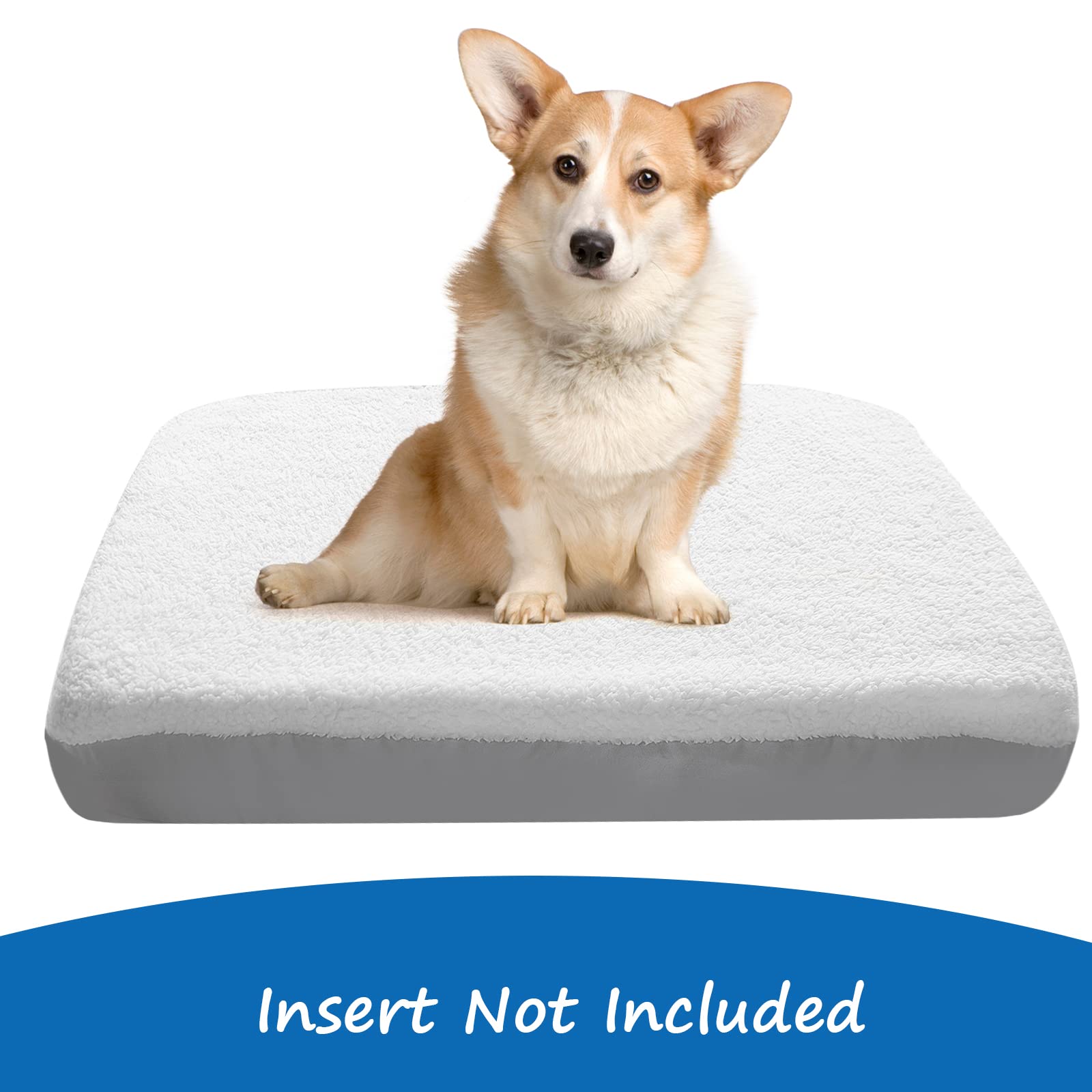 Dog Bed Covers Replacement Washable (Cover Only), Waterproof Dog Bed Covers Washable-Easy To Remove, Plush Dog Pillow Cover, Soft And Comfortable Puppy Pet Bed Cover