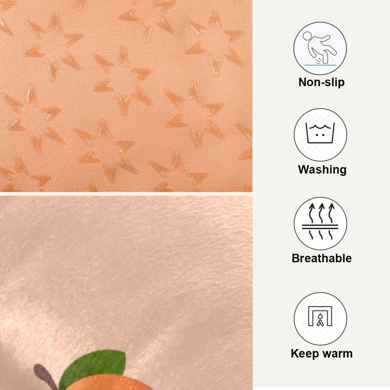 Peach Fruit Dog Bed Cat Bed Soft Washable Pet Crate Mat Non Slip Comfortable Durable Dog Crate Bed For Medium Large Small Dogs C