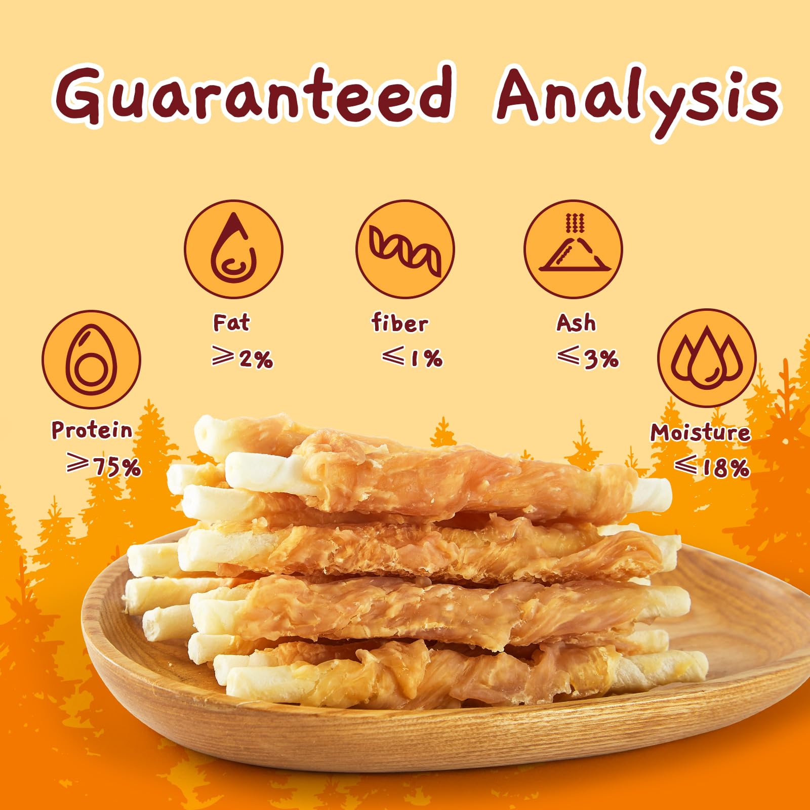 Jungle Calling Dog Treats, Chicken Wrapped Rawhide Sticks for Dogs, Delicious and Nutritious Training Reward Treats and Dog Chew