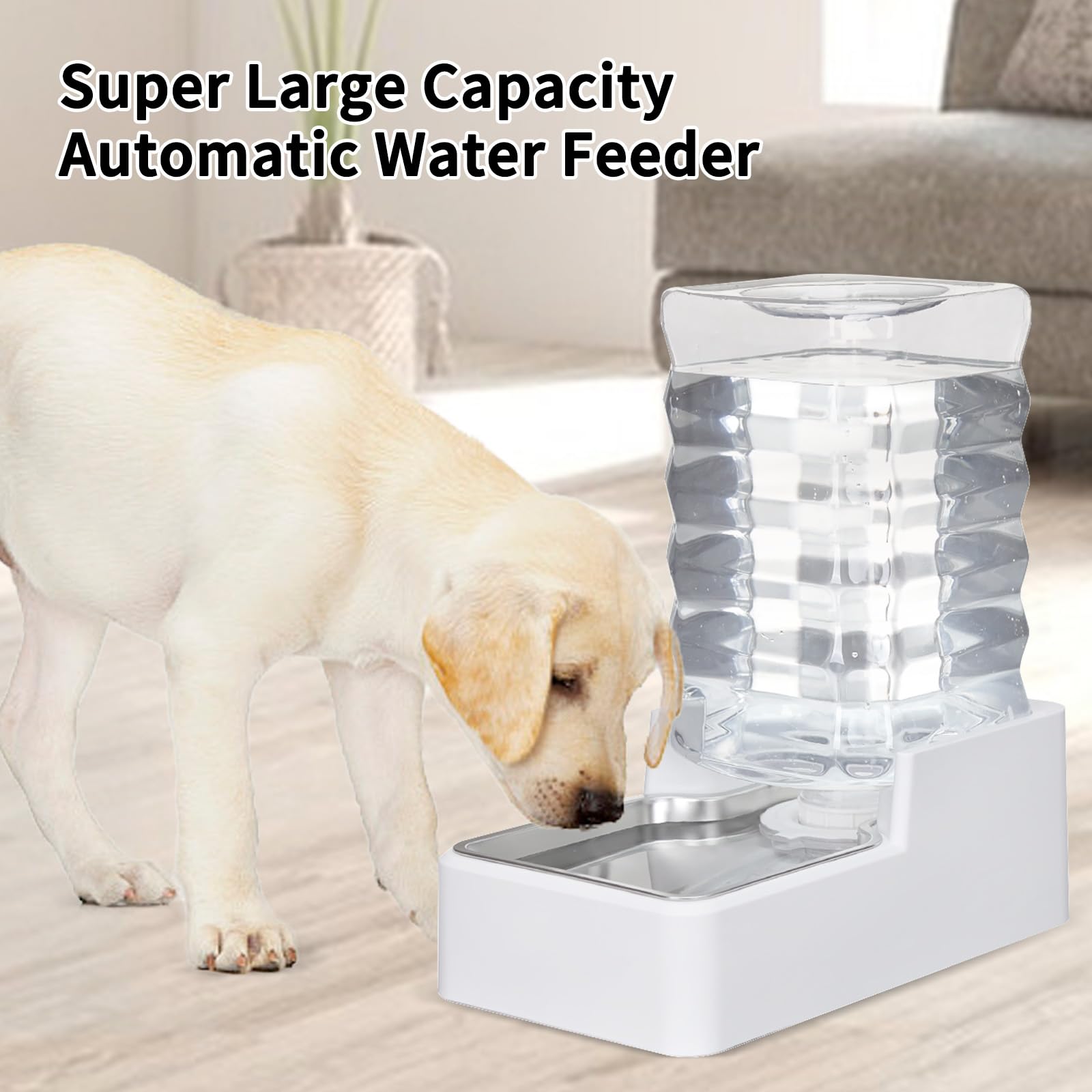 MASOCAT 8L Automatic Large Capacity Dog and Cat Water Dispenser with Stainless Steel Bowl,100% BPA-Free,Gravity Waterer,Suitable