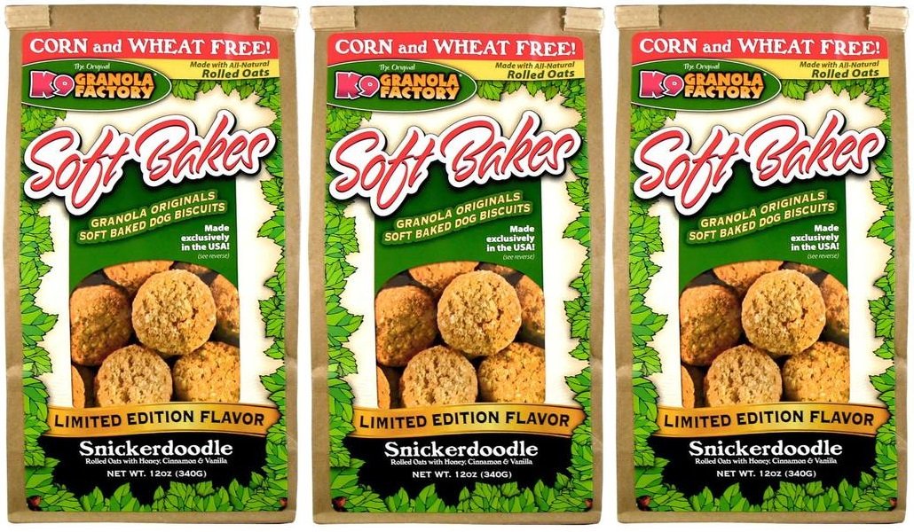 K9 Granola Factory Soft Bakes Limited Edition Snickerdoodle, 12oz (3 Pack)