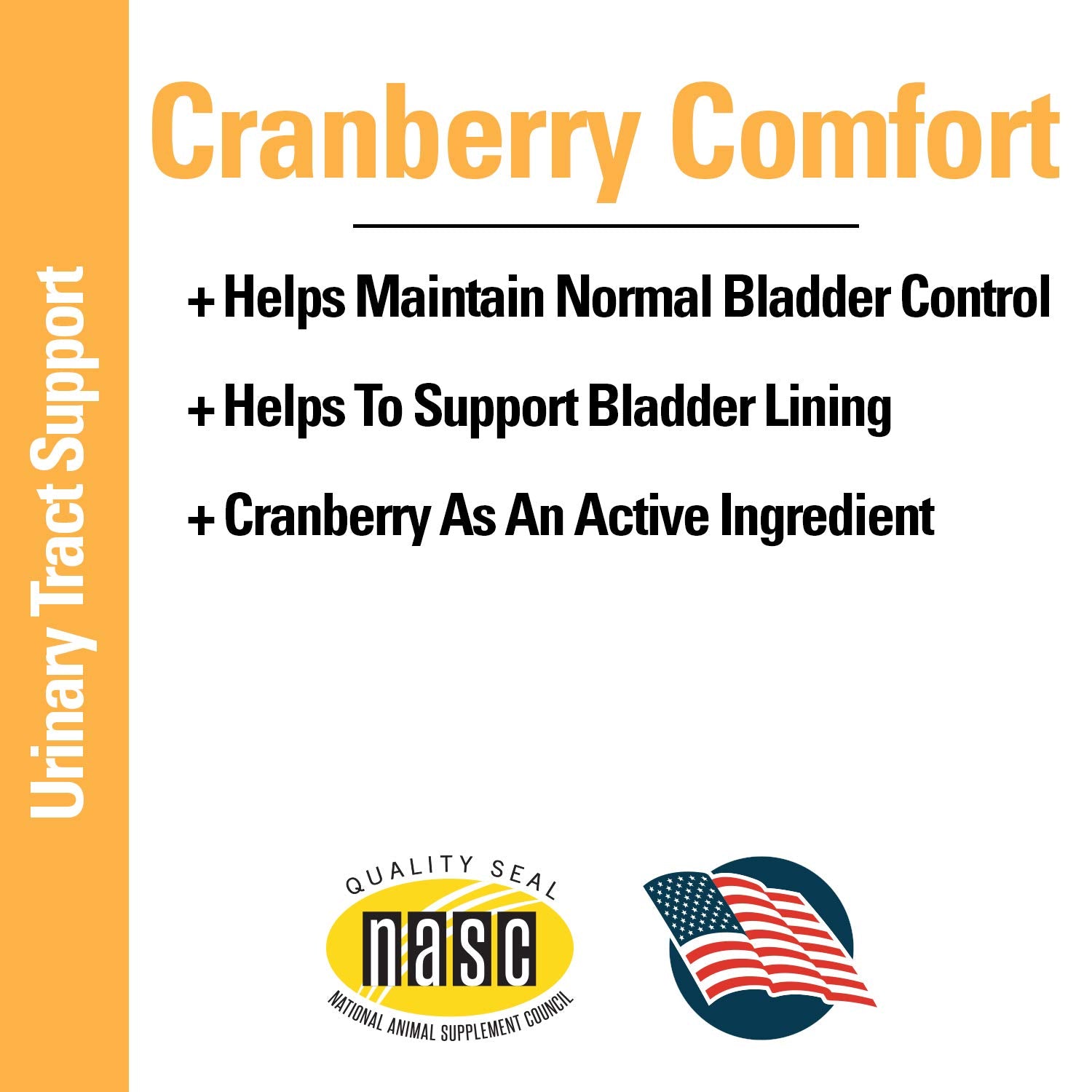 Vet Classics Cranberry Comfort Urinary Tract Pet Supplement for Dogs, Cats - Maintains Dog Bladder Health, Cat Bladder Control -