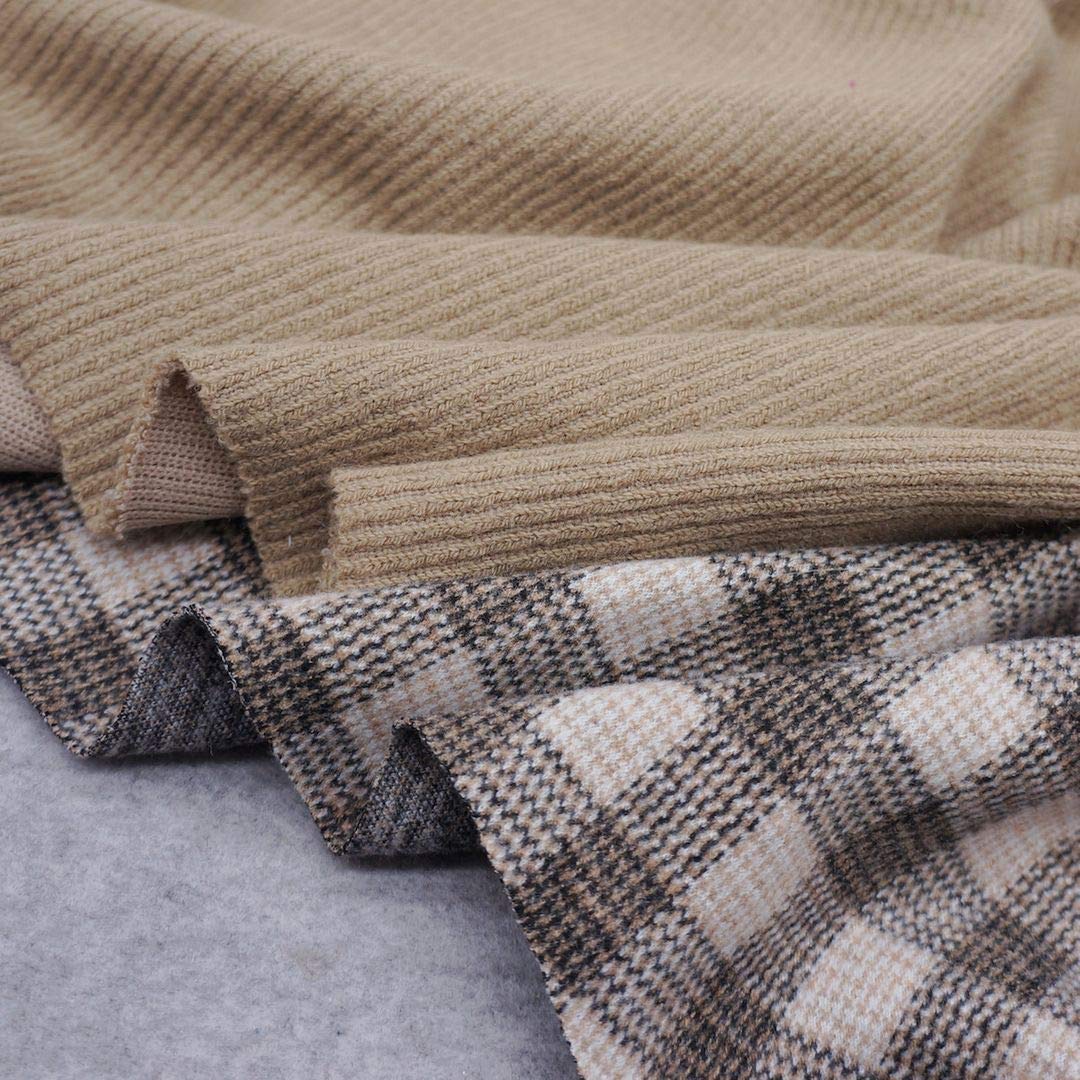 Fitwarm Tartan Plaid Dog Hoodie, Knitted Dog Clothes for Small Dogs Boy, Pet Sweatshirt, Knitted Sweater, Beige, XS