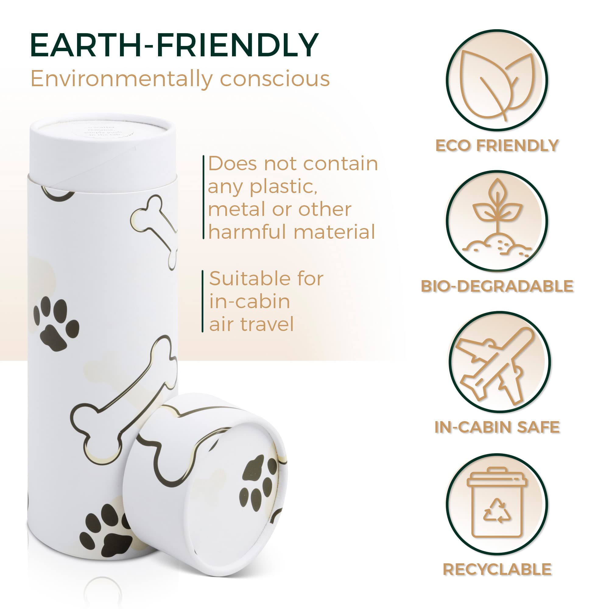 Bellaniks Scattering Tubes For Dog Ashes - Cremation Urns For Burial, Travel, Transport Or Spreading Cremains - Cabin-Safe Memor