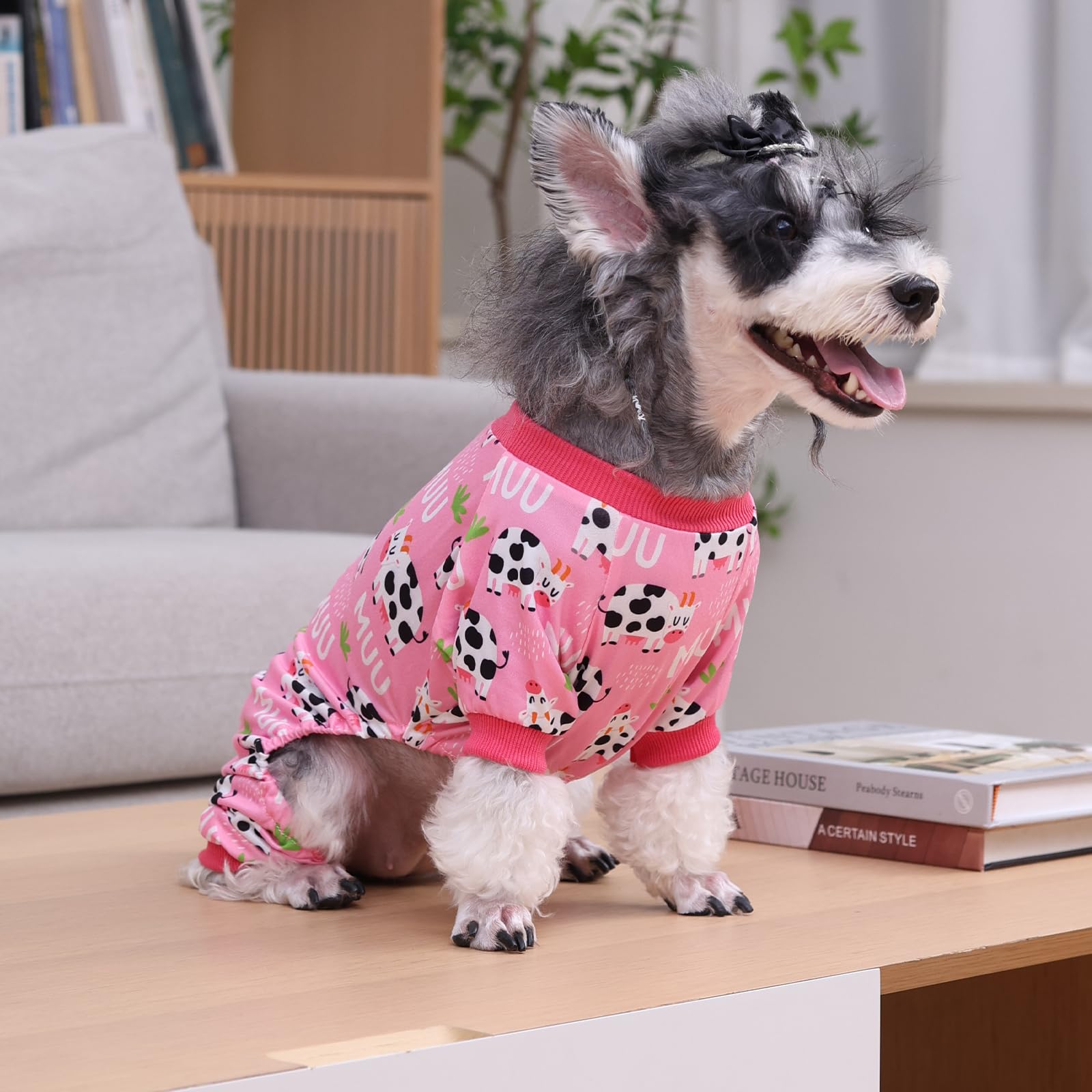 Cutebone Small Dog Pajamas Shirt Stretchy Summer Puppy Pjs Soft Cat Onesies Pet Clothes For Daily Wear Da31M
