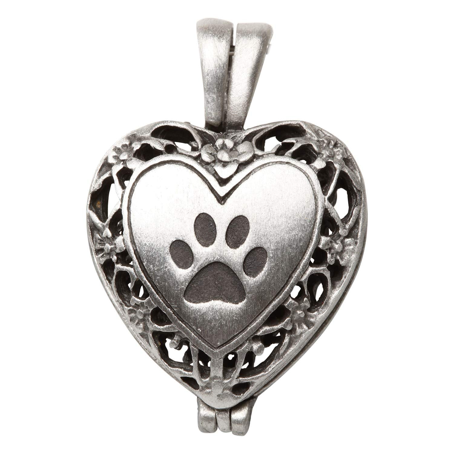 Cathedral Art Paw Prints on My Heart Pet Memorial Frame, 2.25"x2.5", Silver, Metal, Model PF404