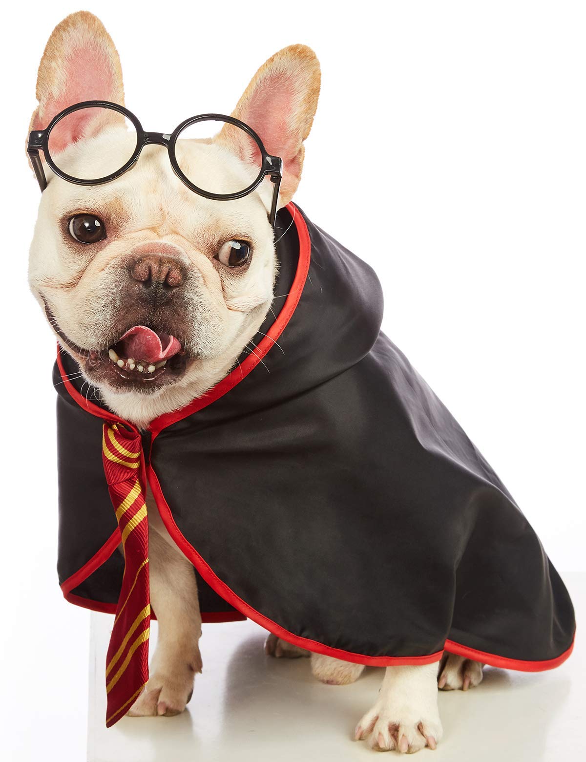 Impoosy Pet Halloween Dog Hoodies Funny Cat Wizard Costume Cute Apparel Soft Shirts Clothes With Glasses (X-Large,Neck:21')