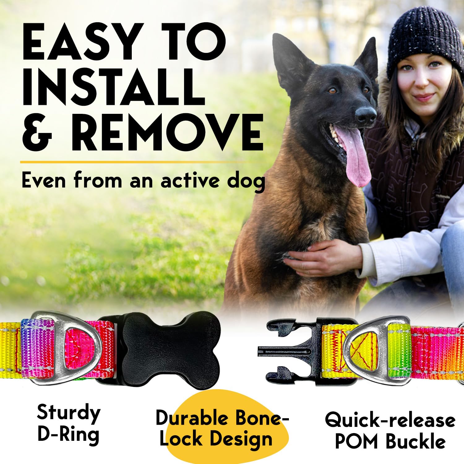 Petjett Prong Collar For Dogs Training Collar Adjustable Choke Collar For Dog Quick Release Pinch Collar For Dog For Small Mediu