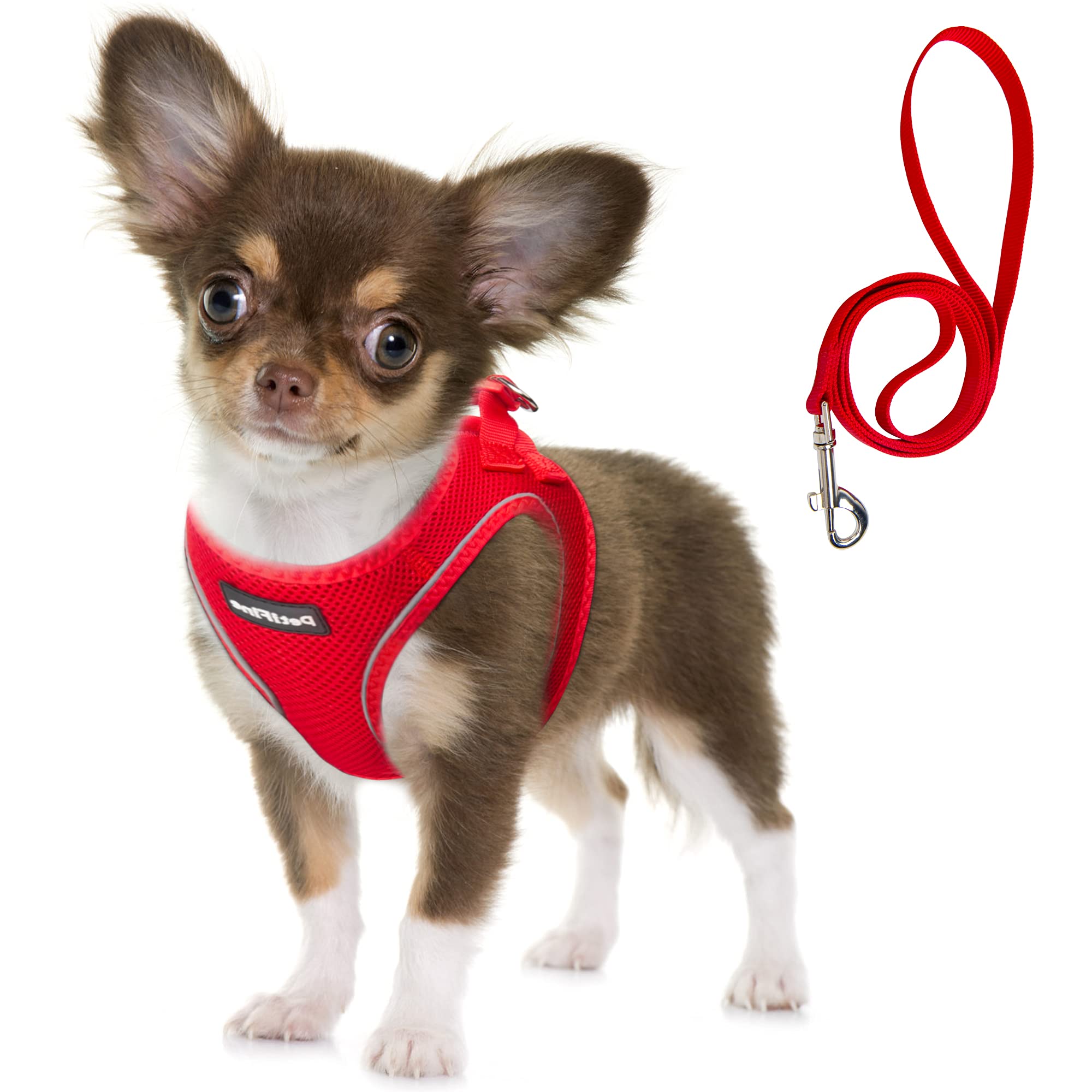 Fida Comfy Dog Harness with Leash, Soft Puppy Vest Escape Proof, Breathable Lightweight Soft Mesh, Adjustable Reflective Step-in
