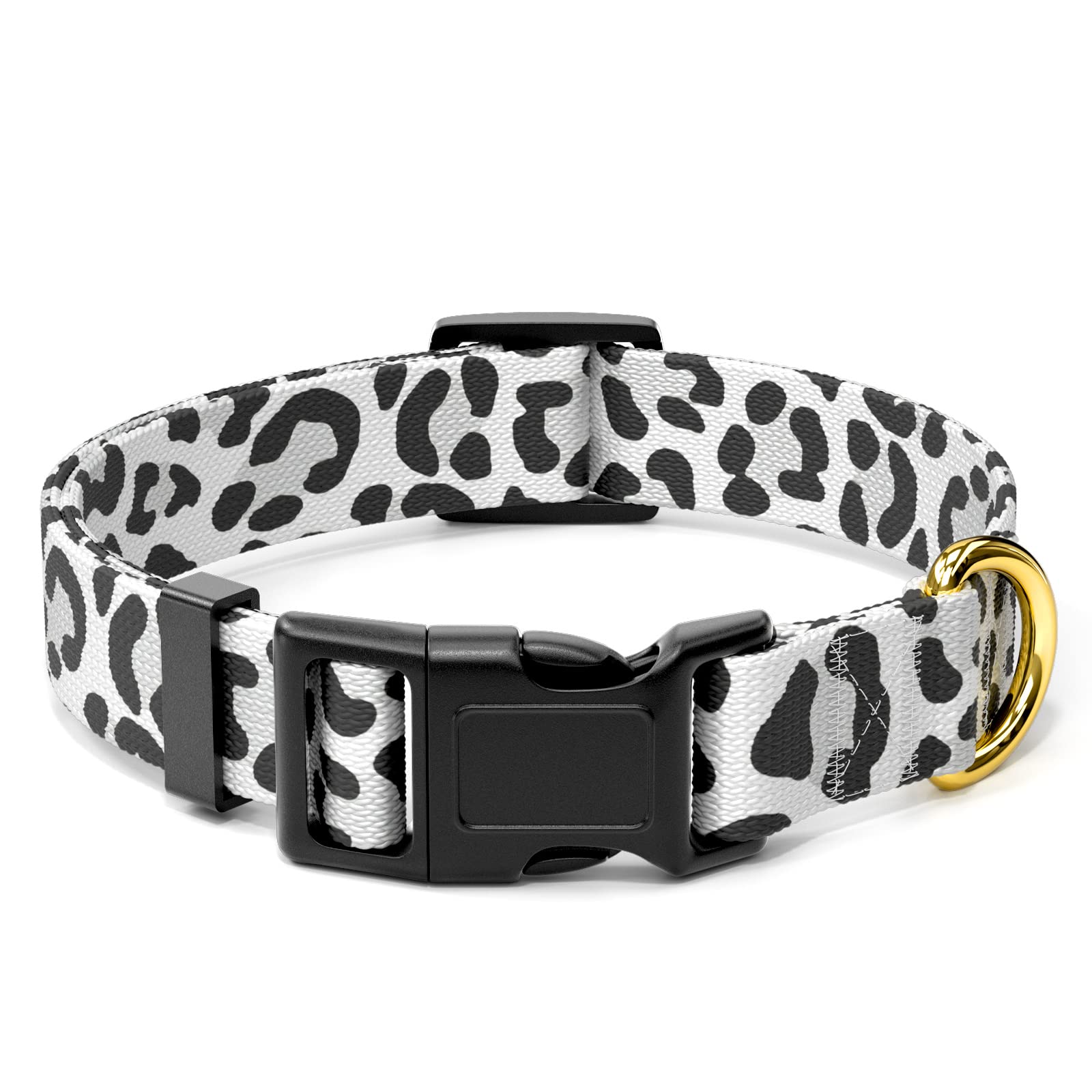 Rnivvi Dog Collar For Small Dogs, Cute Leopard Heavy Duty Adjustable Puppy Collar With Quick Release Buckle For Boy Girl & Femal