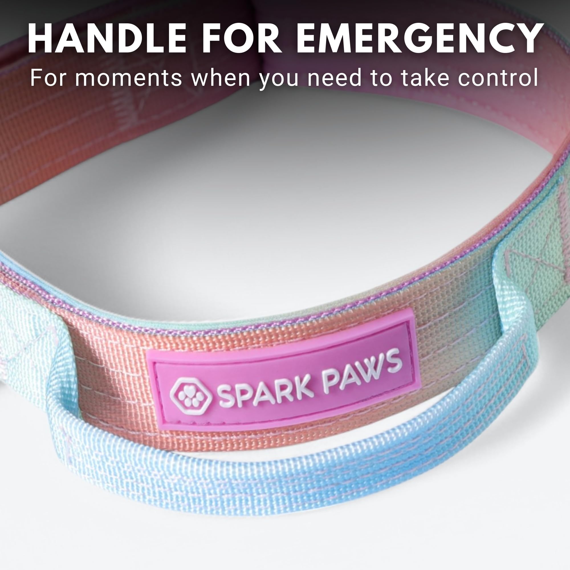 Spark Paws Tactical Dog Collar - Heavy Duty, Premium Quality, Thick And Durable For Large And Medium Dogs - Pastel Icing - Xs -