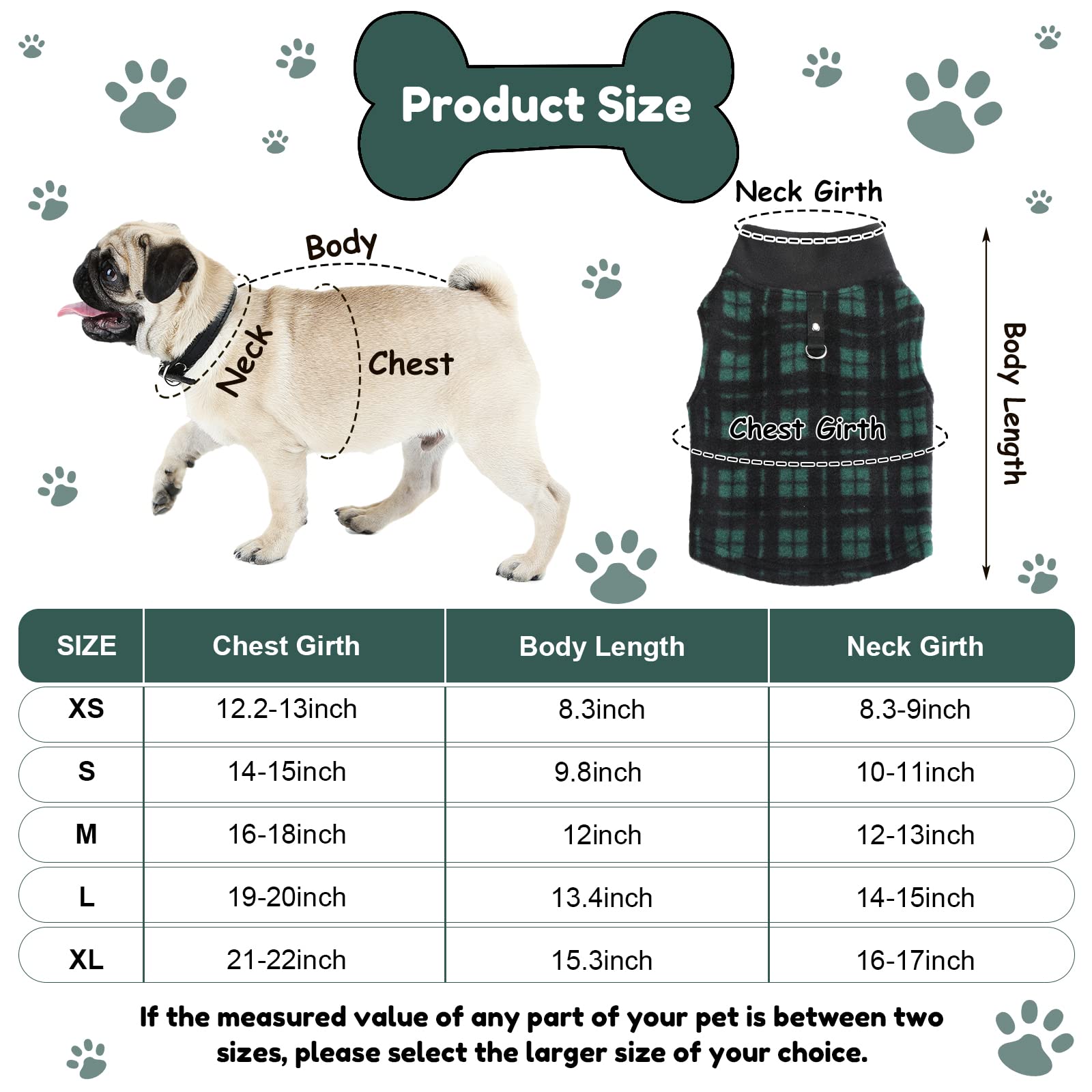 Weewooday 4 Pieces Winter Fabric Dog Sweater with Leash Ring Fleece Vest Dog Pullover Jacket Warm Pet Dog Clothes for Puppy Smal