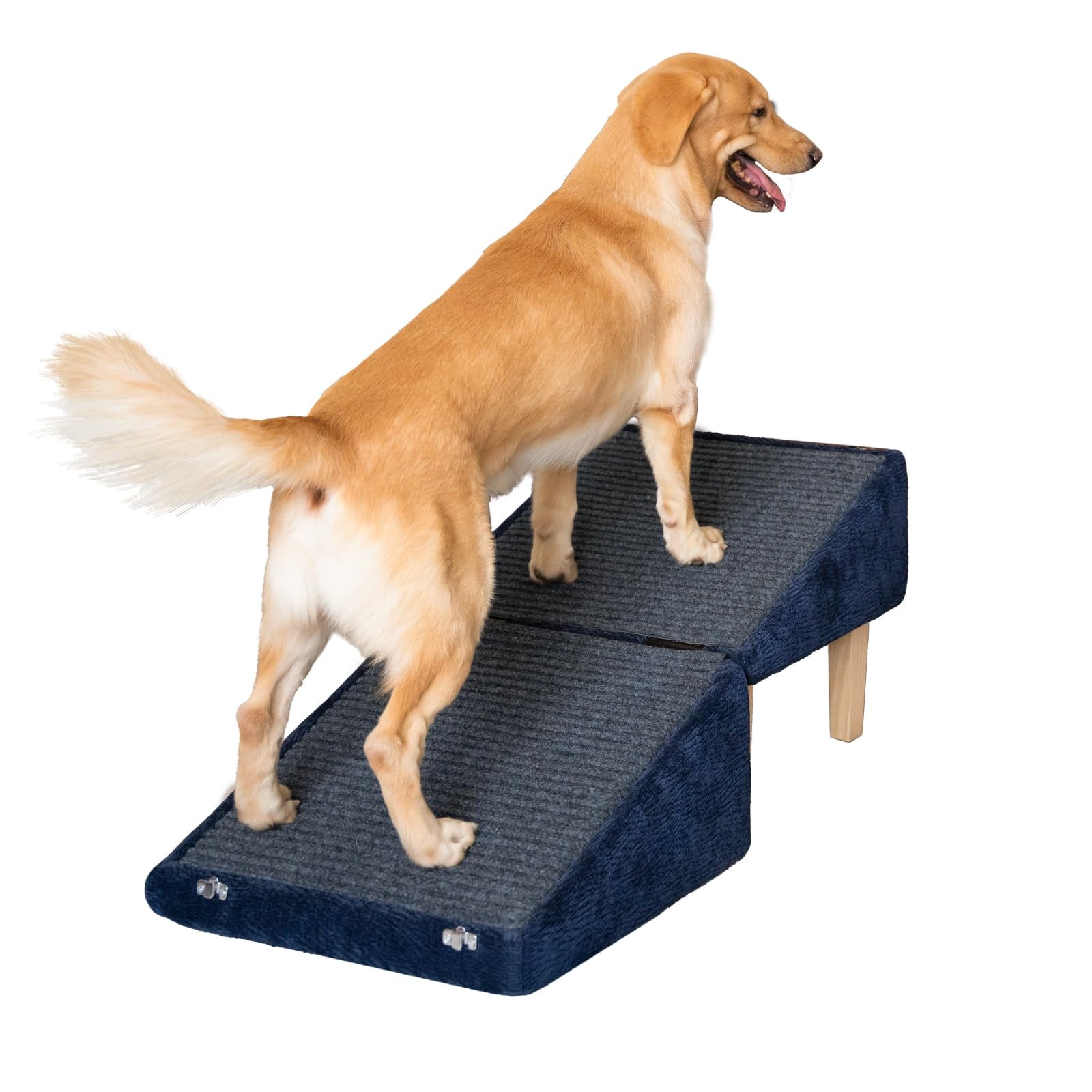 3-in-1 Dog Ramp 18.917.718.9 with Storage - Pet Stairs for Senior & Injured Dogs & Cats, Hidden Storage Footstool, Ottoman Anti-