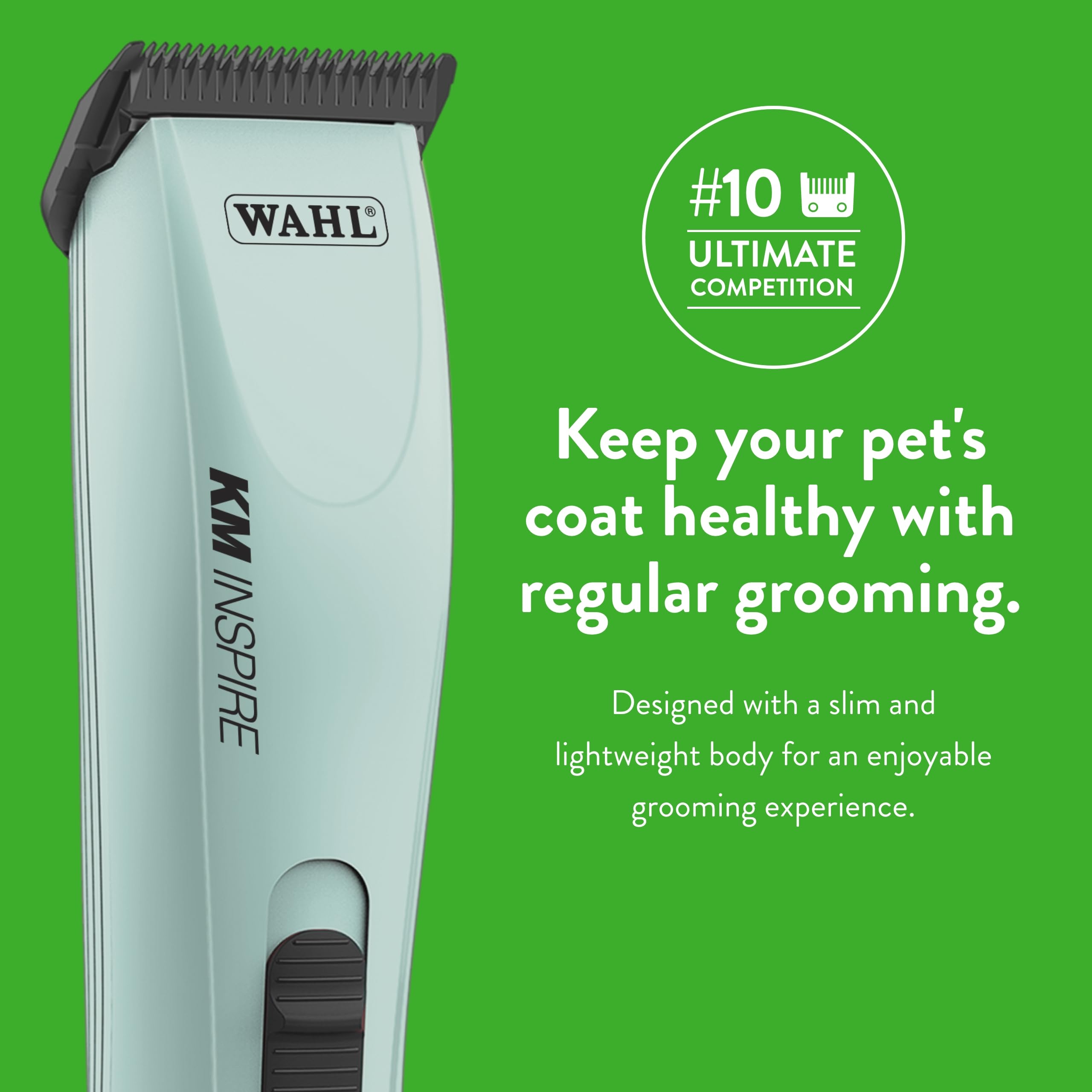Wahl Pro Animal Km Inspire Grooming Clippers - Powerful Brushless Motor - Professional Grooming Kit - For Dog, Cat & Horse - Cor