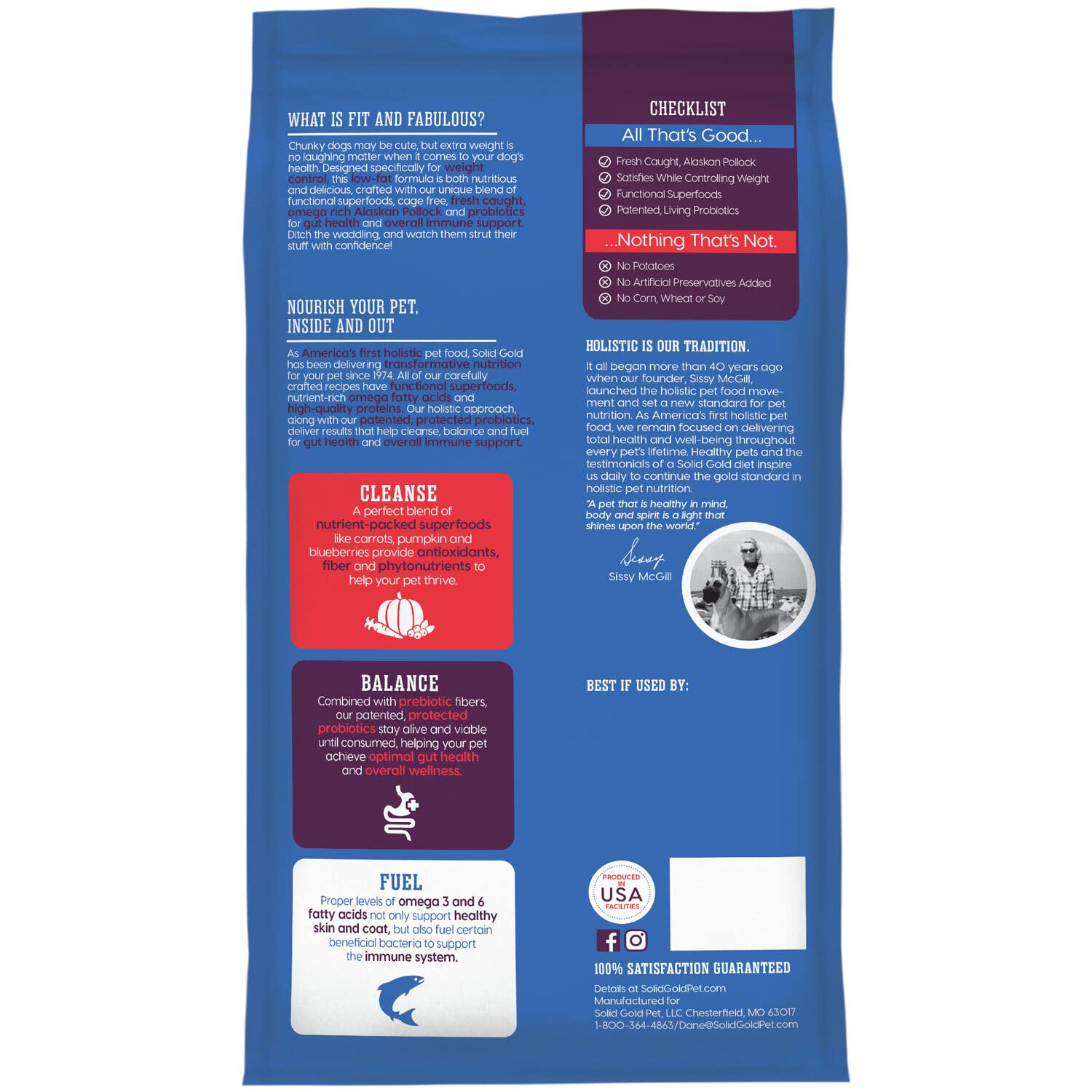 Solid Gold Healthy Weight Management Dry Dog Food for Adult & Senior Dogs - With Pollock, Whole Grain & Probiotics for Gut Healt