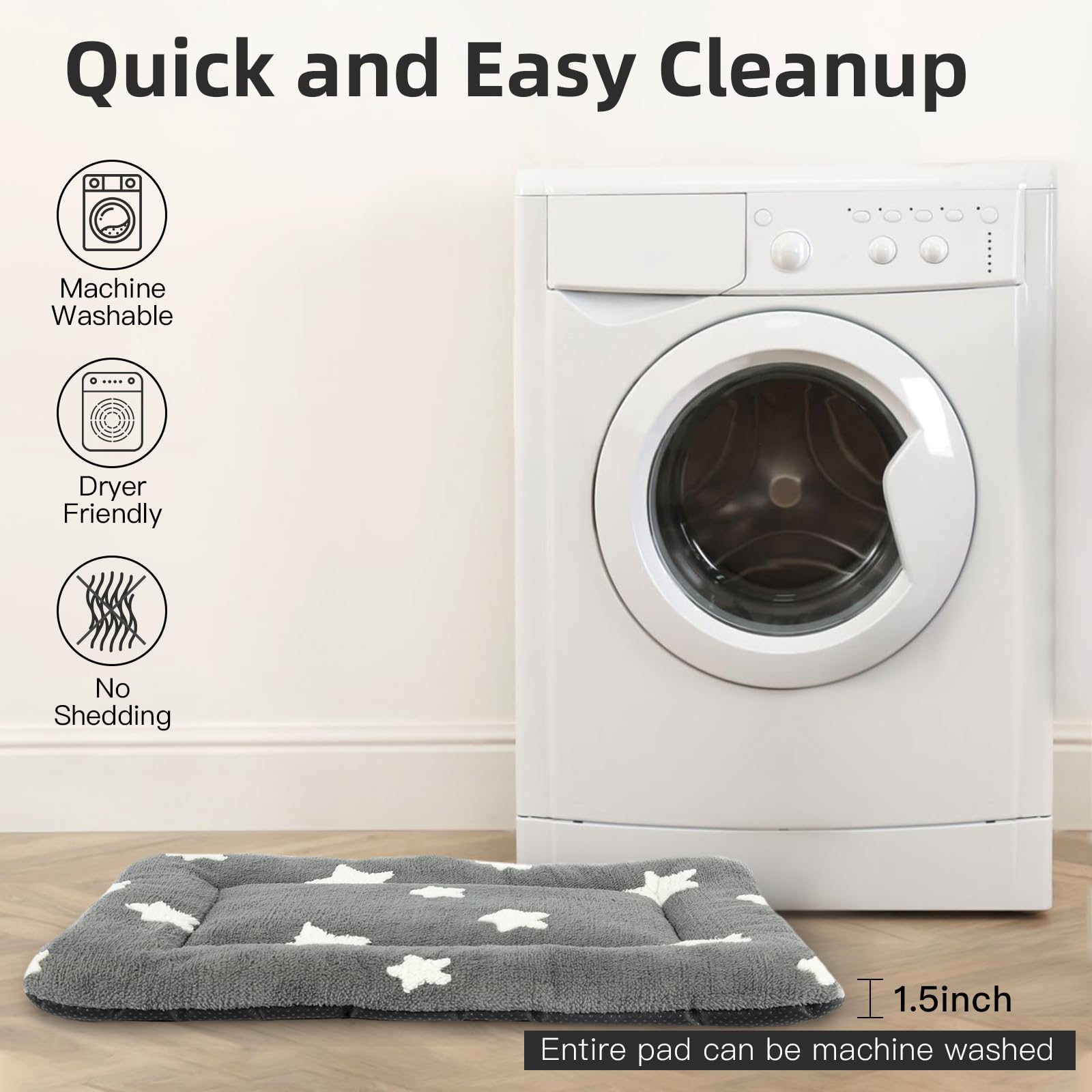 Mora Pets Dog Crate Pad Dog Bed Mat For Xlarge Dogs Washable Thin Pet Kennel Pad For 48 Inch Cage Ultra Soft Flat Puppy Mattress