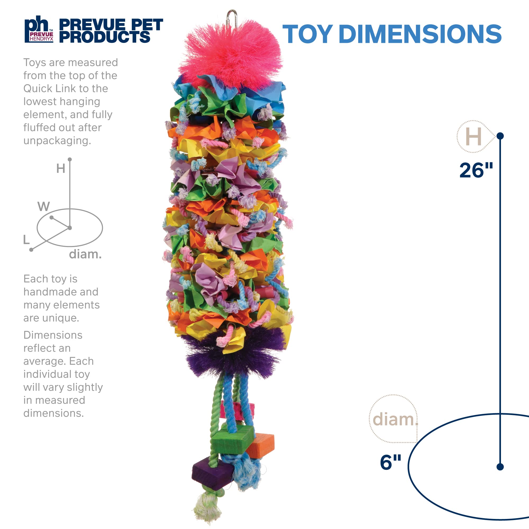 Prevue Pet Products Calypso Creations Dagwood Bird Toy
