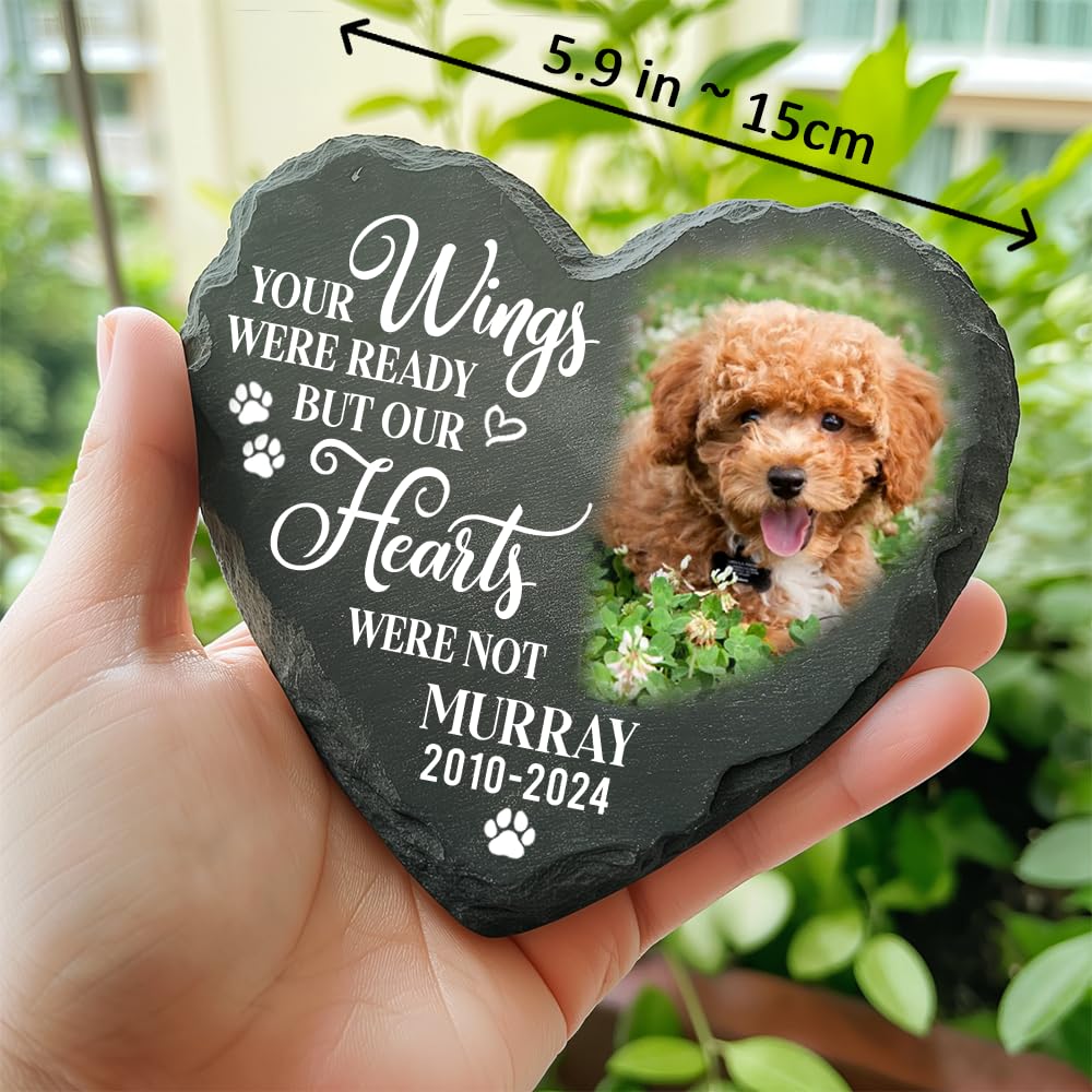 Famitrendz Personalized Dog & Cat Memorial Stones - Custom Photo Pet Memorial Gifts For Loss Of Dog Or Cat