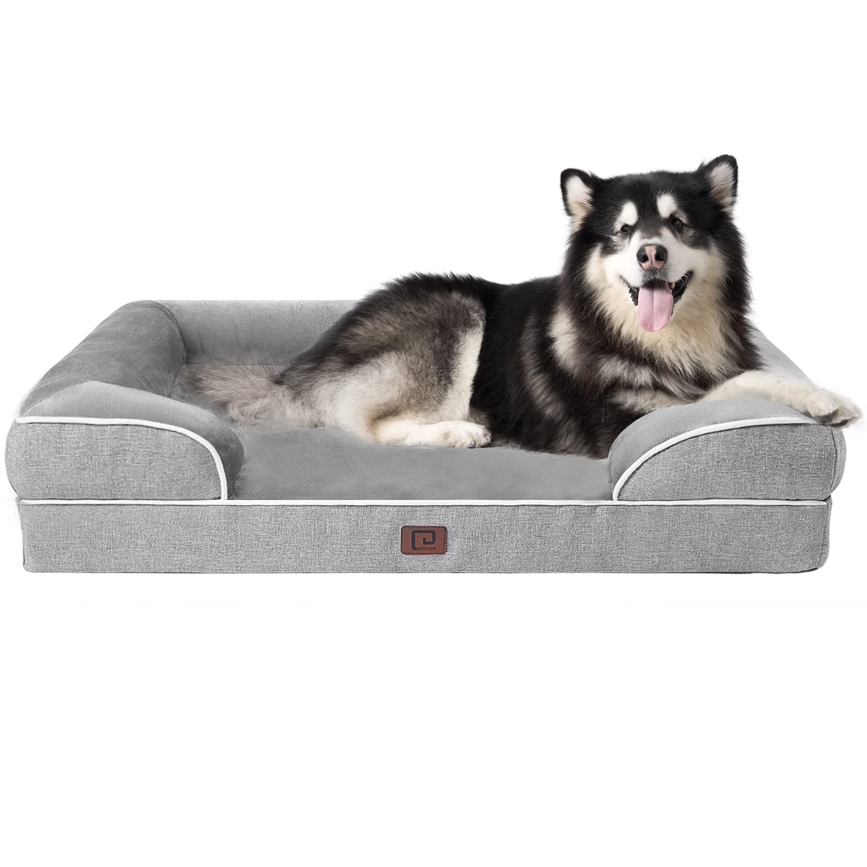 Eheyciga Orthopedic Dog Beds For Extra Large Dogs, Waterproof Memory Foam Xxl Dog Bed With Sides, Non-Slip Bottom And Egg-Crate 