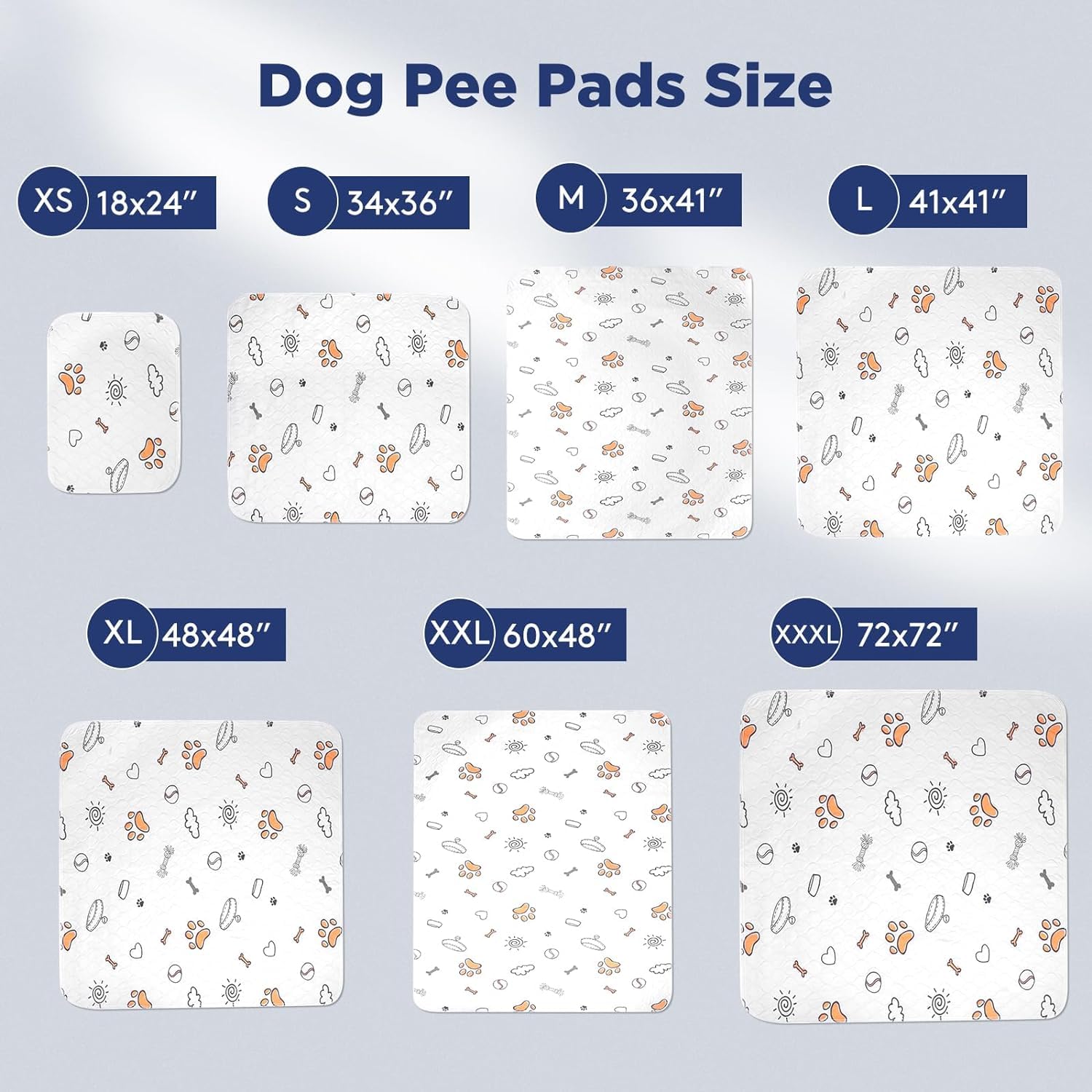 FURTIME Washable Pee Pads for Dogs, 2 Pack Large 41  x41   Super Absorbent Reusable Dog Training Pads, 100% Waterproof Non-S