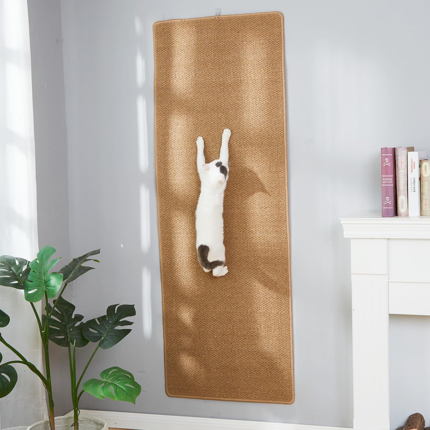 SHENGOCASE 67x 23.6 Thickened Cat Wall Climbing Carpet, Cat Wall Furniture Scratcher, Scratching Post, Couch Sofa Protector (Cam