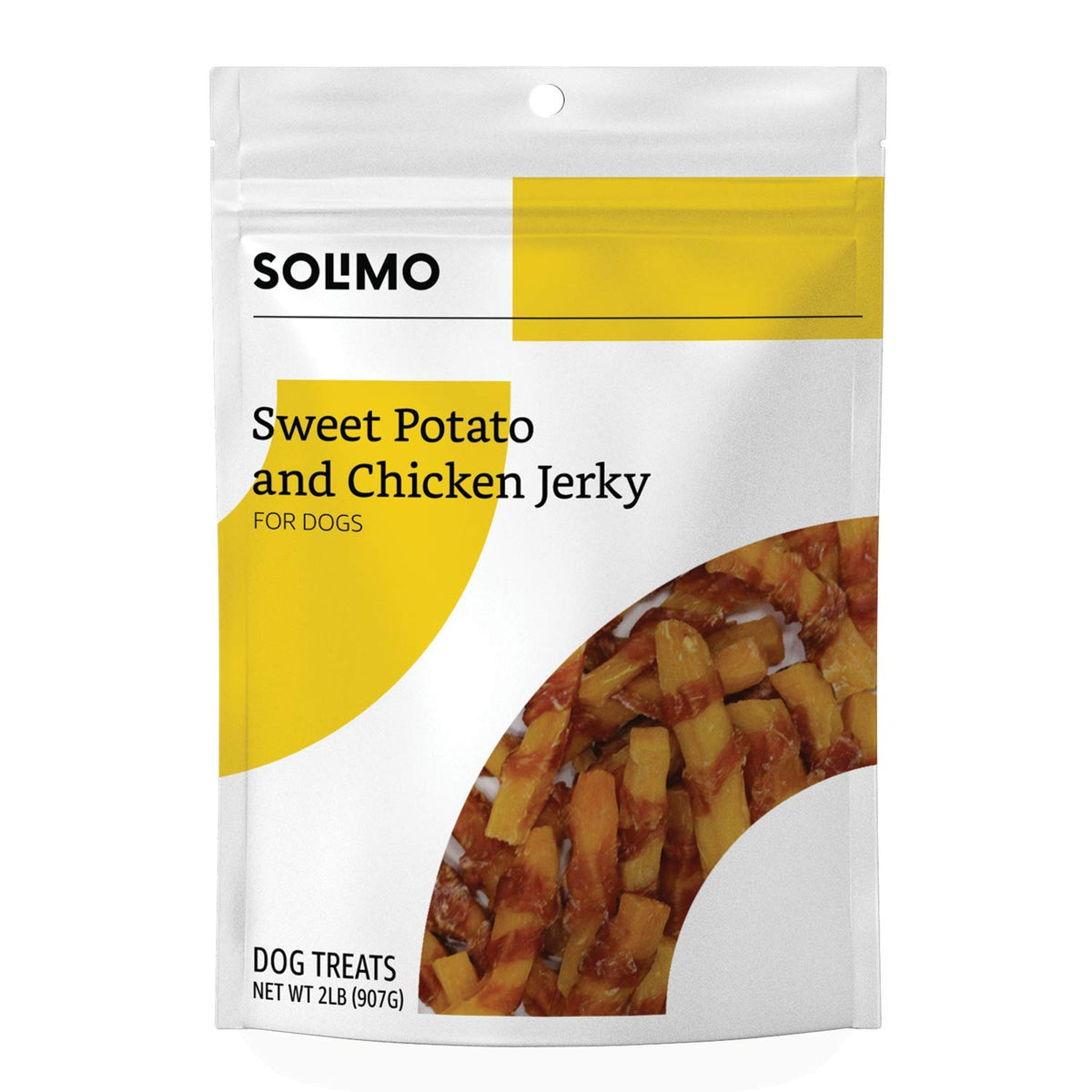 Amazon Brand - Solimo Sweet Potato & Chicken Jerky Dog Treats, 2 Pounds