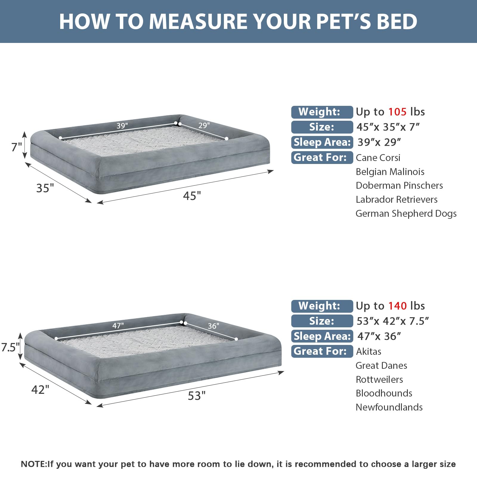 Wnpethome Xl Washable Dog Couch - Orthopedic Sofa With Removable & Waterproof Cover, Bolster Sides For Sleeping, Extra Large For