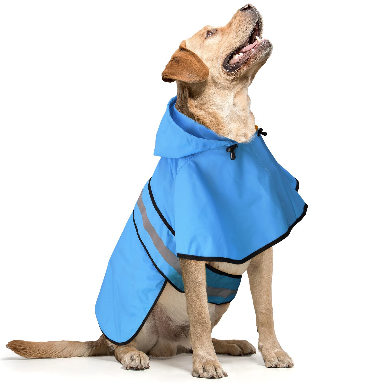 Domagiker Waterproof Dog Raincoats - Adjustable Lightweight Pet Rain Coat Dog Slicker Poncho, Safety Dog Raincoats With Reflecti