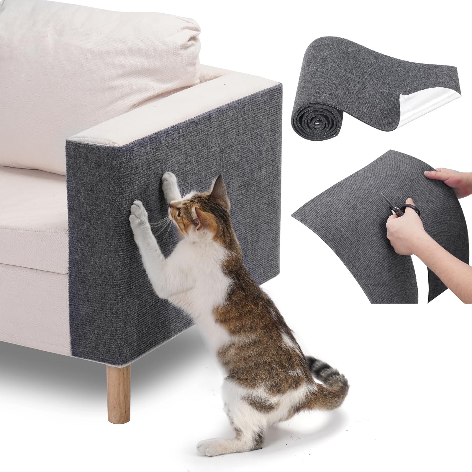 Uross Cat Couch Protector -100'X15.8'Cat Scratcher Couch Pad Cat Furniture Protector Sofa Couch Corner Protectors For Cats Diy