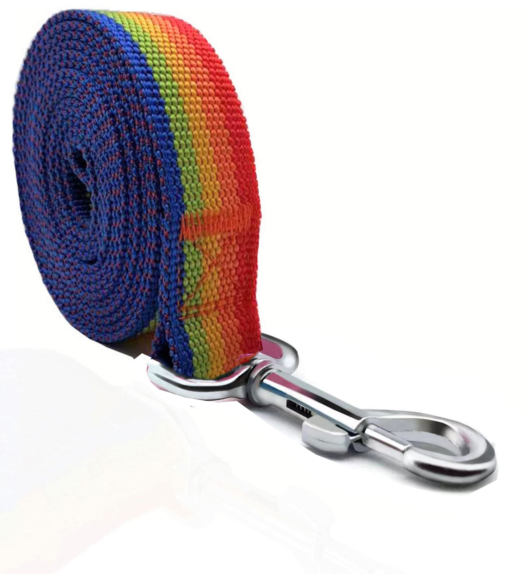 Taian 4Ft/5Ft/6Ft Strong Dog Leash, Nylon Dog Leashes For Small Medium Large Dogs (Rainbow, 1 In X 15 Ft)