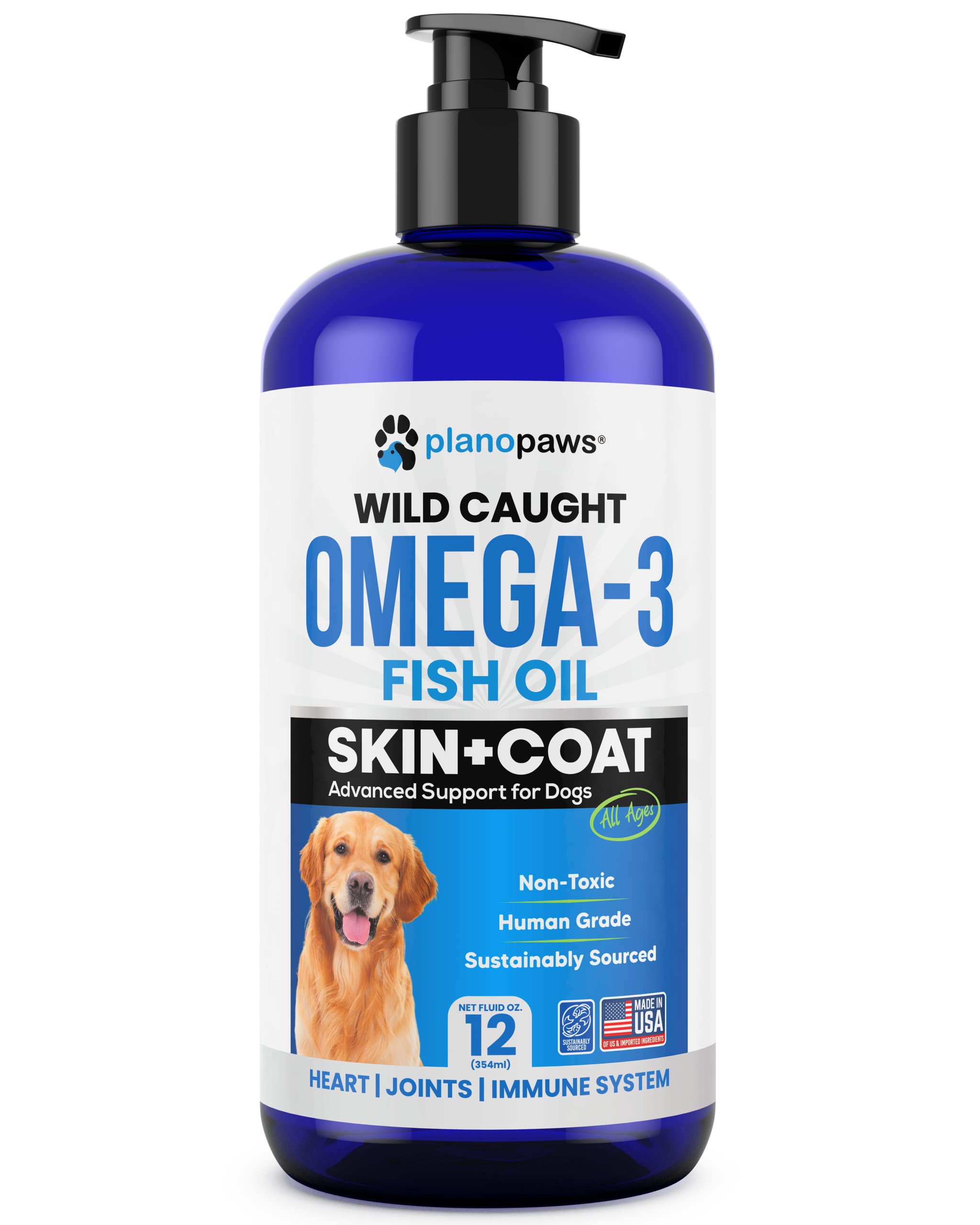 Omega 3 Fish Oil for Dogs - Better Than Salmon Oil - Dog Fish Oil Supplement to Reduce Shedding & Itching - Supports Joints, Bra
