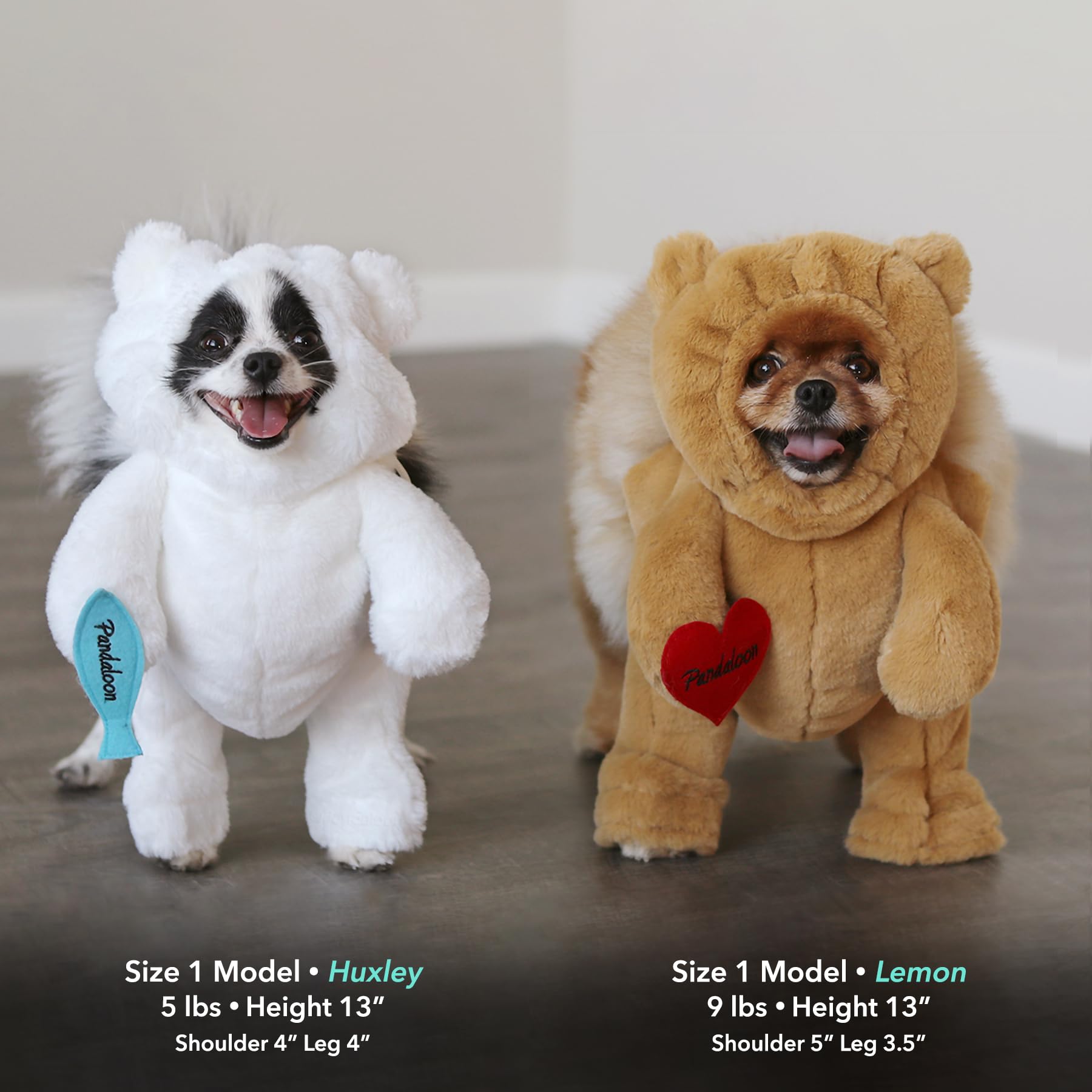 Pandaloon Dog Halloween Costume - As Seen On Shark Tank - Patented - Funny Costume With Arms For Small And Medium Dogs And Cats (Teddy Bear, Size 2(15-16 In Height At Top Of Head,Girth<16 In))
