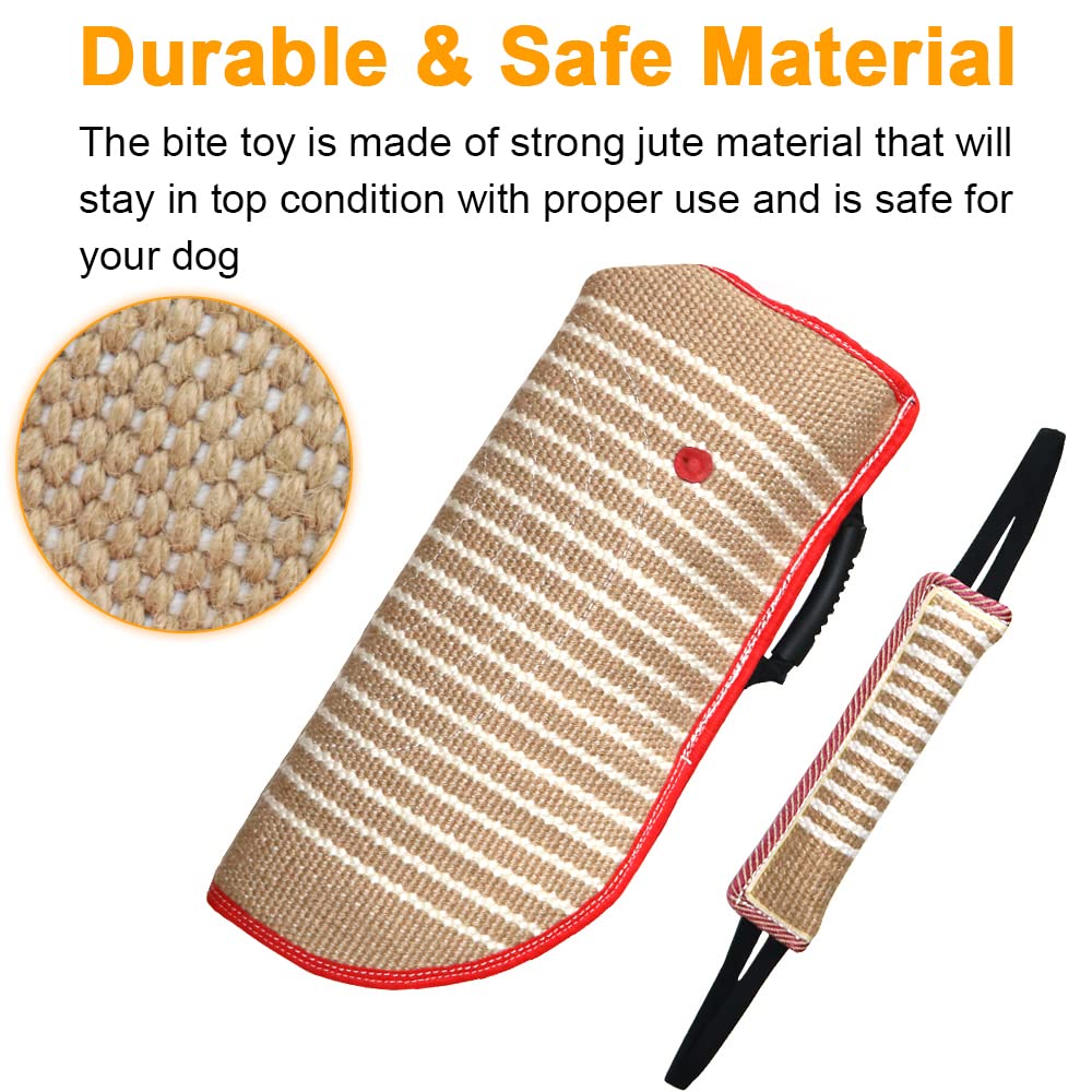 DGSL Dog Training Set - Dog Bite Sleeve, Pillow Tug Toy, Stick - Professional Training Equipment for Biting, Interactive, Fetch,