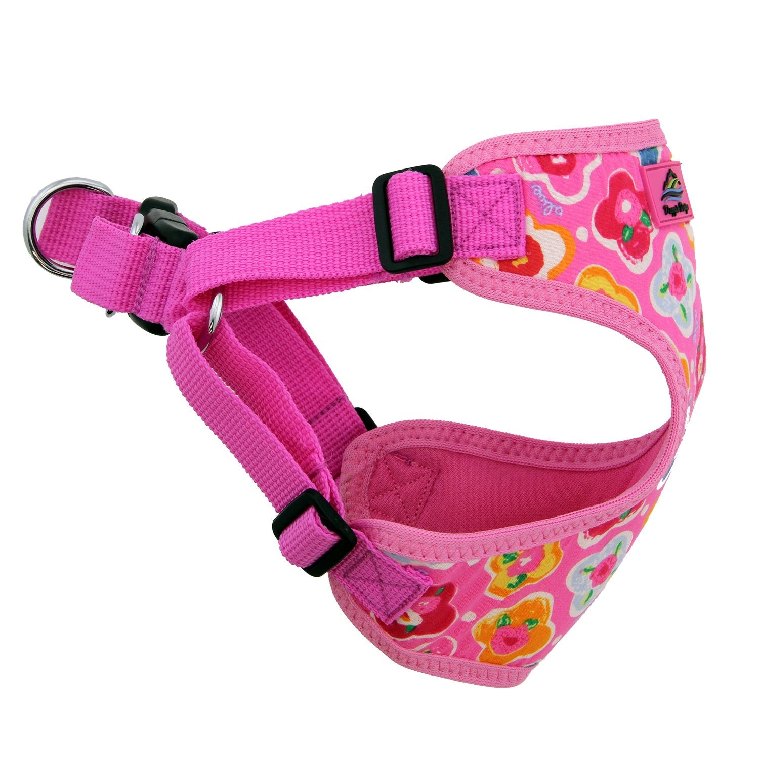 Doggie Design Soft Lightweight Wrap And Snap Choke Free Dog Harness - Maui Pink (Xs)