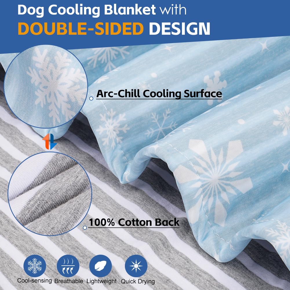 Dog Cooling Blanket Lightweight Self Cooling Blanket Bed Cover For Small Medium Dogs Washable Dog Cat Summer Blanket For Bed Cov