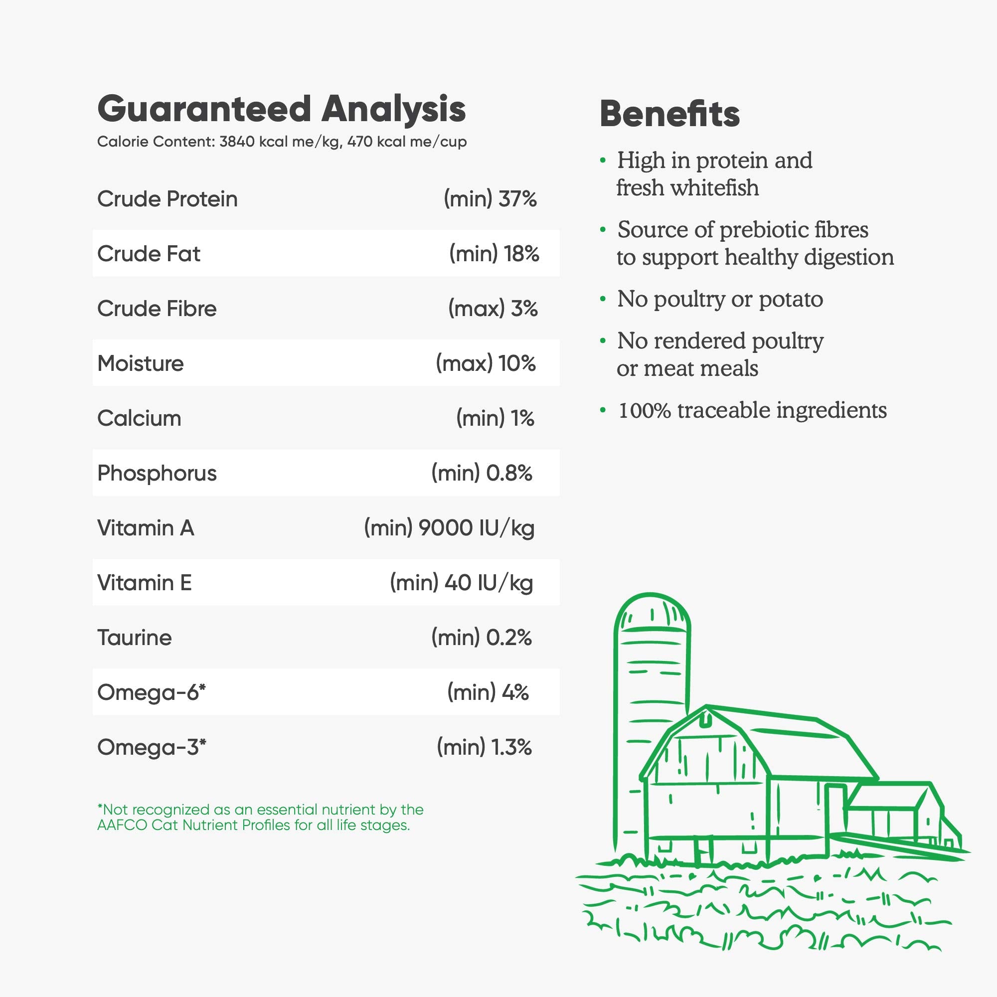 Open Farm Grain-Free Dry Cat Food, Wild-Caught Whitefish Recipe, 8 lbs