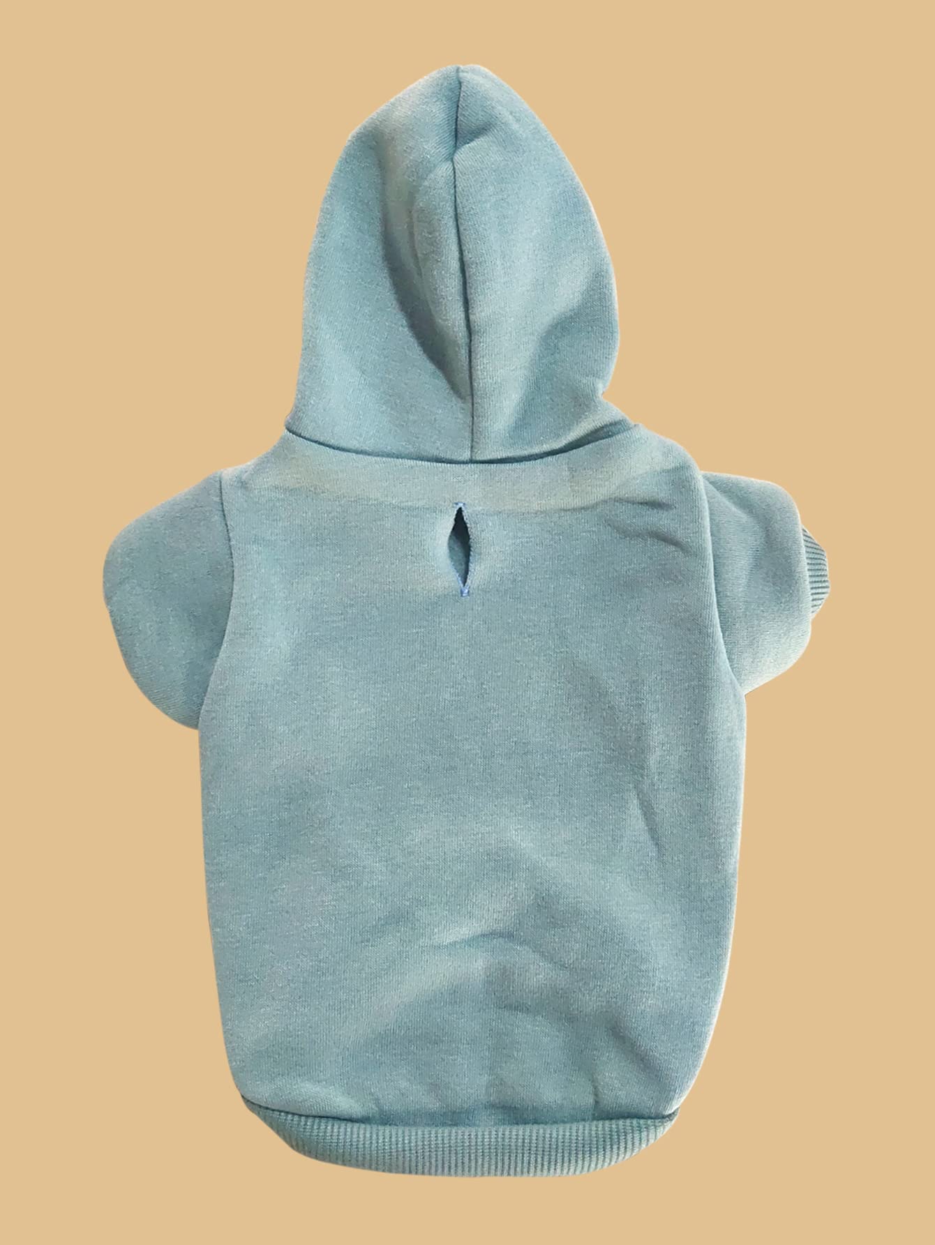 Qwinee Basic Dog Hoodie, Cat Jacket, Dog & Cat Apparel - Cadet Blue Xs To Medium