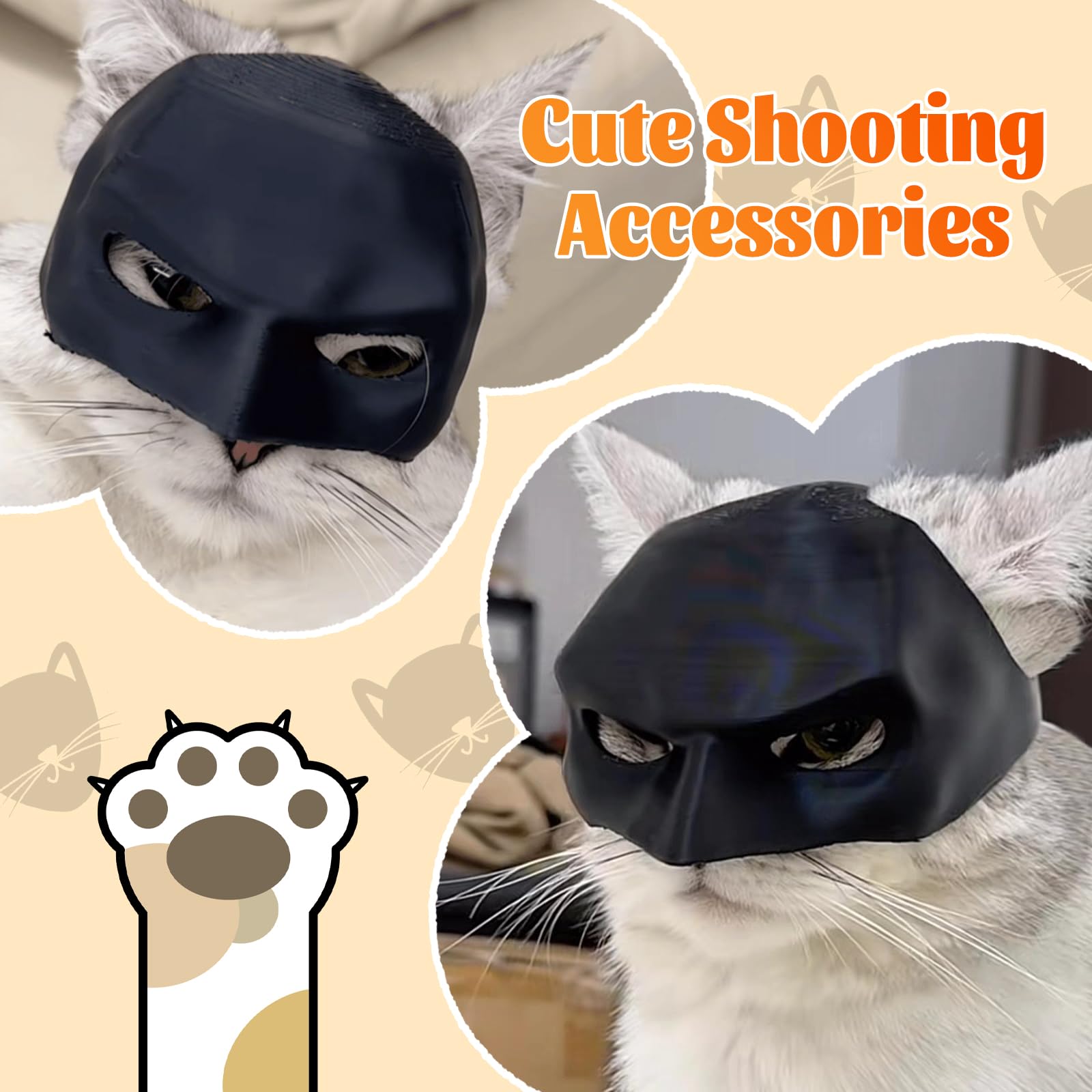 Batcat Mask,Halloween Black Catbat Mask For Cats,Funny Halloween Costumes Accessories,Bat Cat Cosplay For Halloween Or Everyday