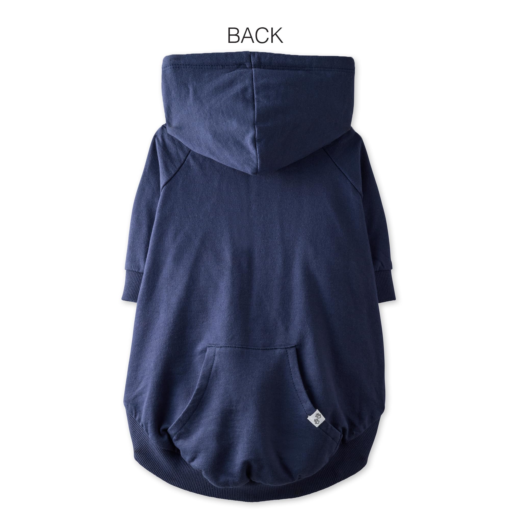 Pet Passion 100% Organic Cotton Dog Hoodie Pet Coat for Small, Medium and Large Dogs, Navy, X-Small