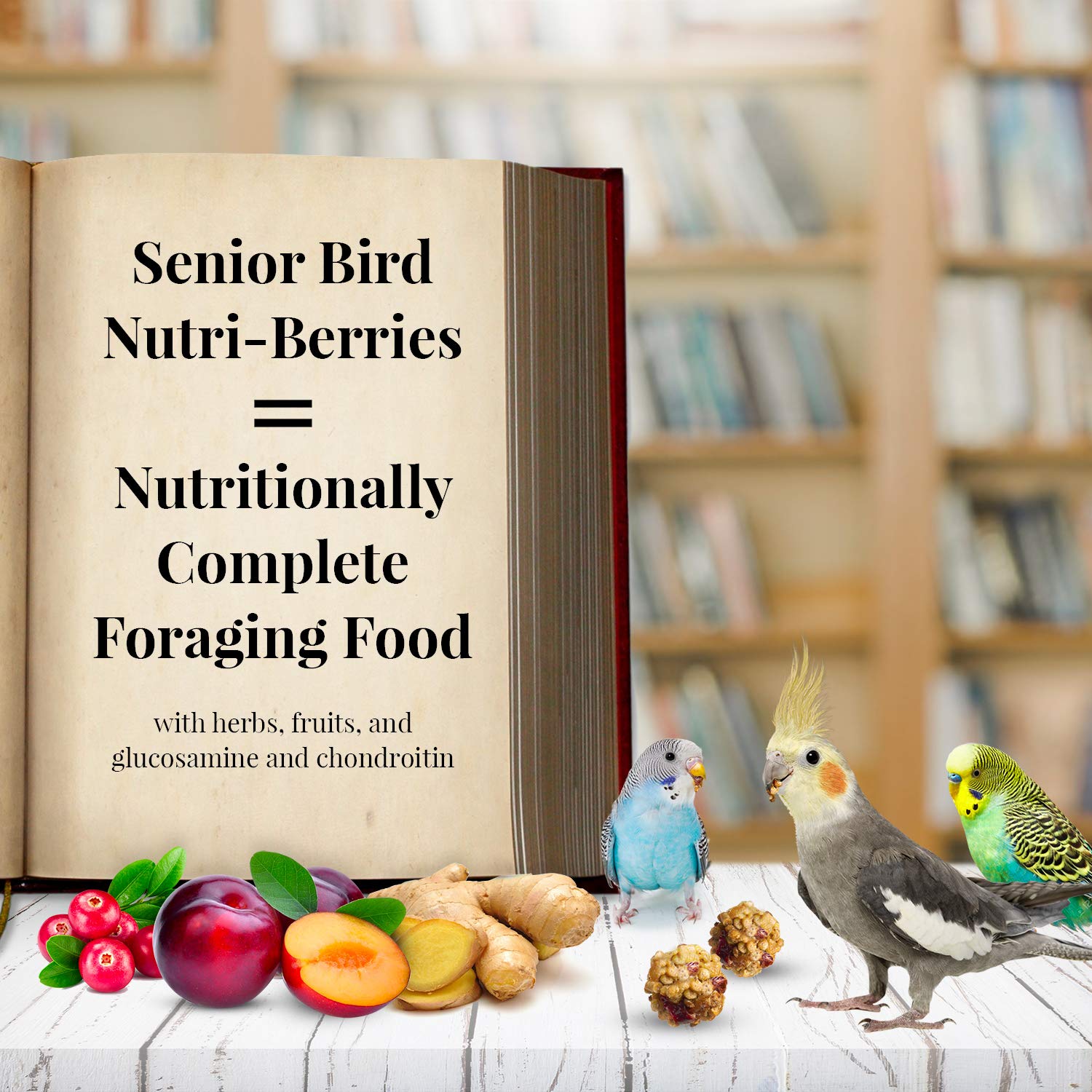 LafeberS Senior Bird Nutri-Berries Pet Bird Food, Made With Non-Gmo And Human-Grade Ingredients, For Parakeets & Cockatiels, 10