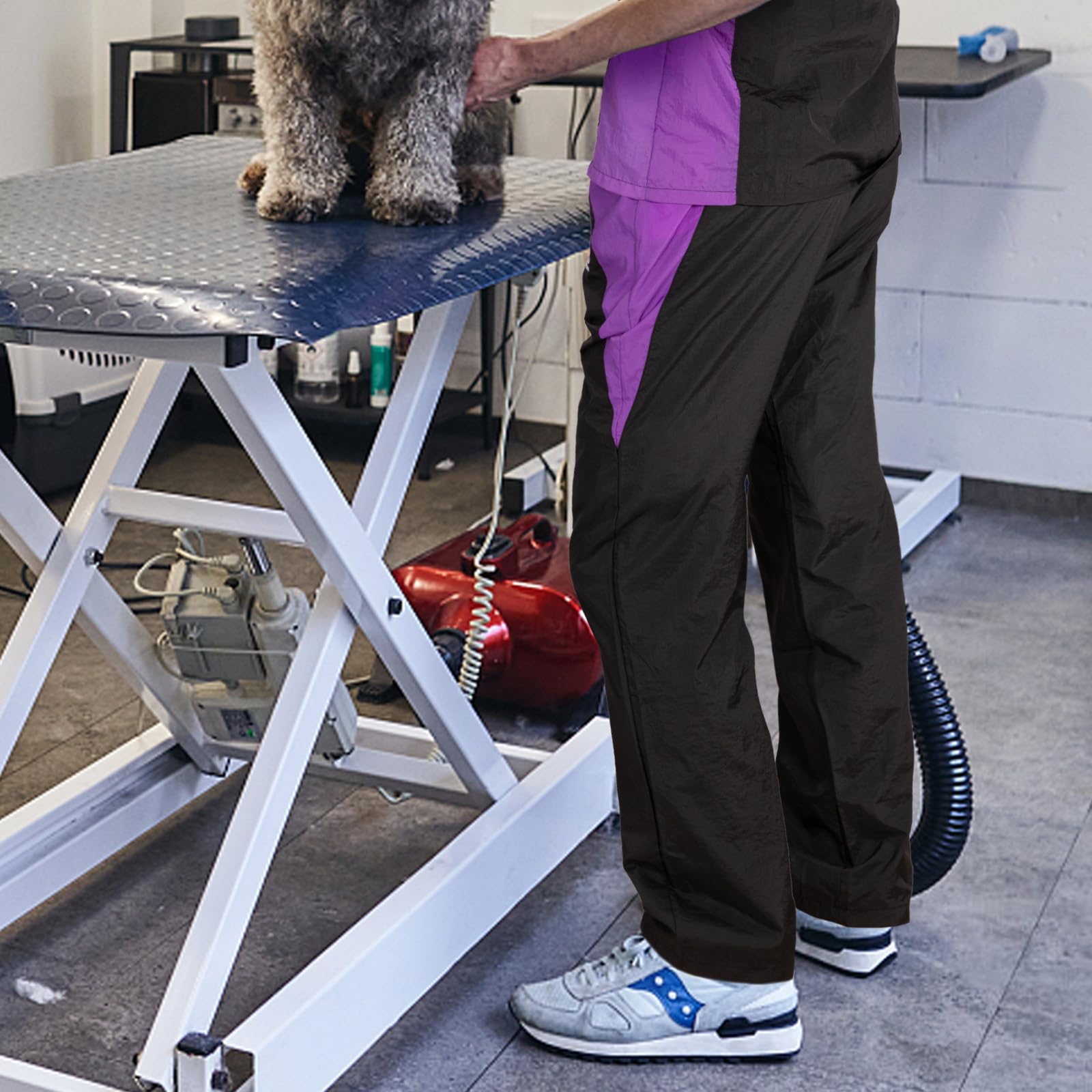 Noverlife Breathable Grooming Pants, Xl Size, Anti-Static Pet Beautician Trousers With 2 Pockets, Dog Cat Groomer Cosmetologist