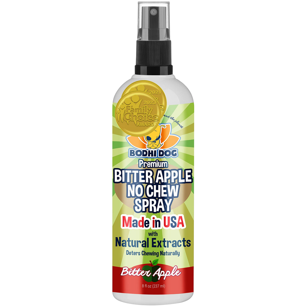 Bodhi Dog Bitter Apple No Chew Spray - Natural Training Aid For Dogs & Puppies - Discourages Pet From Chewing And Biting On Furniture, Shoes, Plants & More - Safe, Humane - Made In Usa (8 Fl Oz)