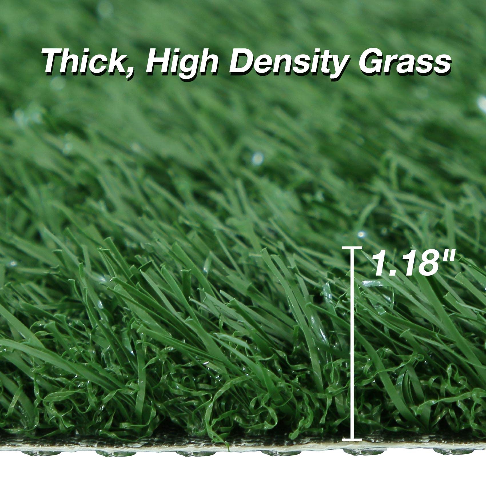 Globreen Puppy Artificial Grass Pee Pad For Dogs Potty Trianing, 2 Pack Replacement Pet Fake Grass Mat, Reusable & High Drainage