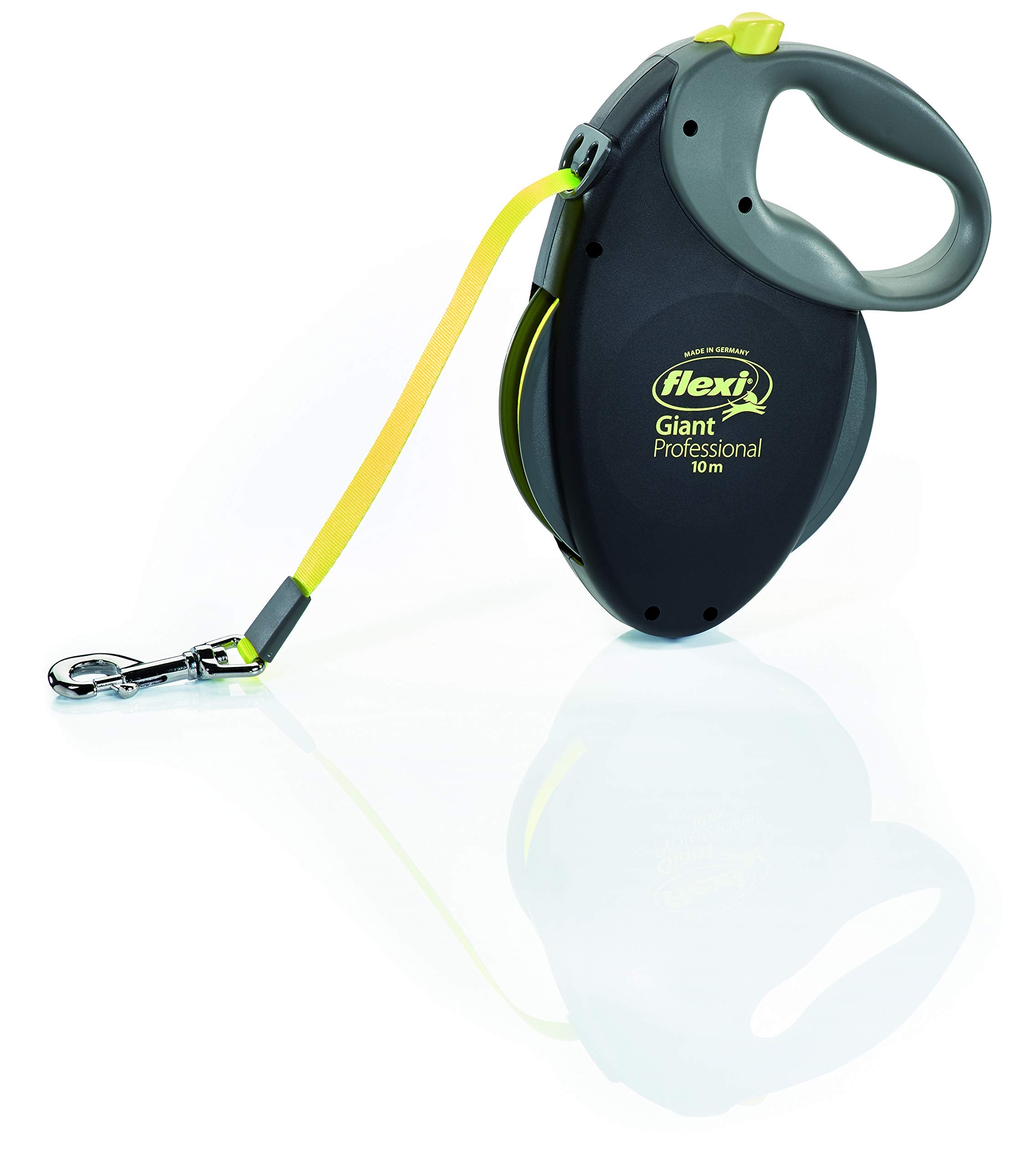 Flexi Giant Professional, Gurt, L: 10 M, Schwarz/Neon