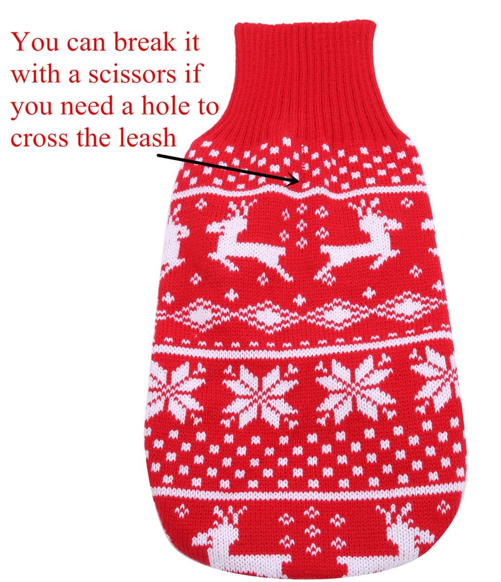 Reindeer Dog Turtleneck Sweater,Puppy Christmas Sweaters For Small Dogs Cat