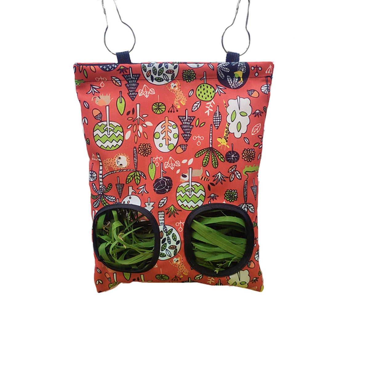 Dzwlkj Guinea Pig & Rabbit Hay Feeder - Hanging Feeder Sack With 2 Holes For Small Pets