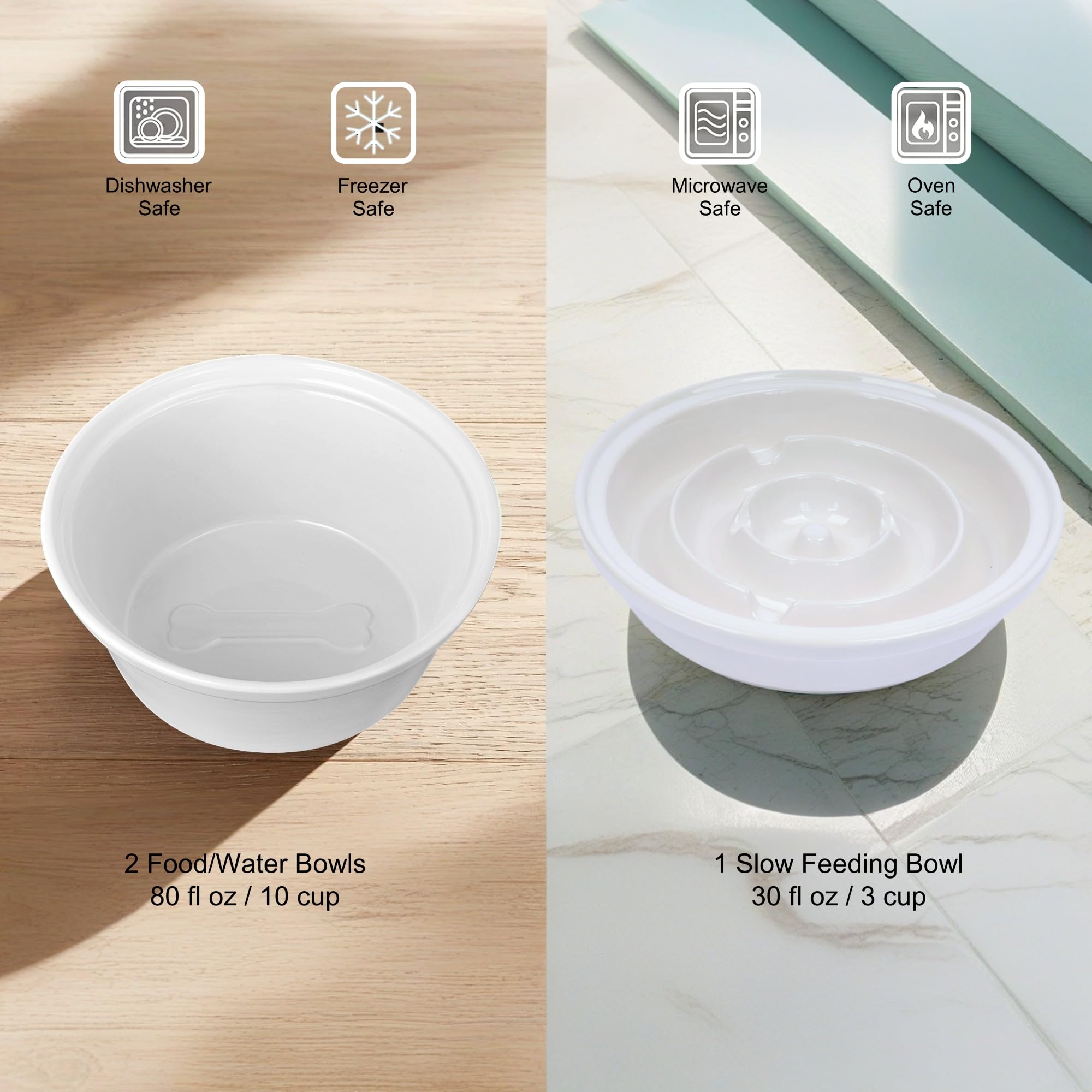 BestVida Pet Stand,Elevated Dog Bowls,Raised Dog Bowl Stand, Large Ceramic Dog Bowls, Pet Feeding Station, Dog Feeder for Large