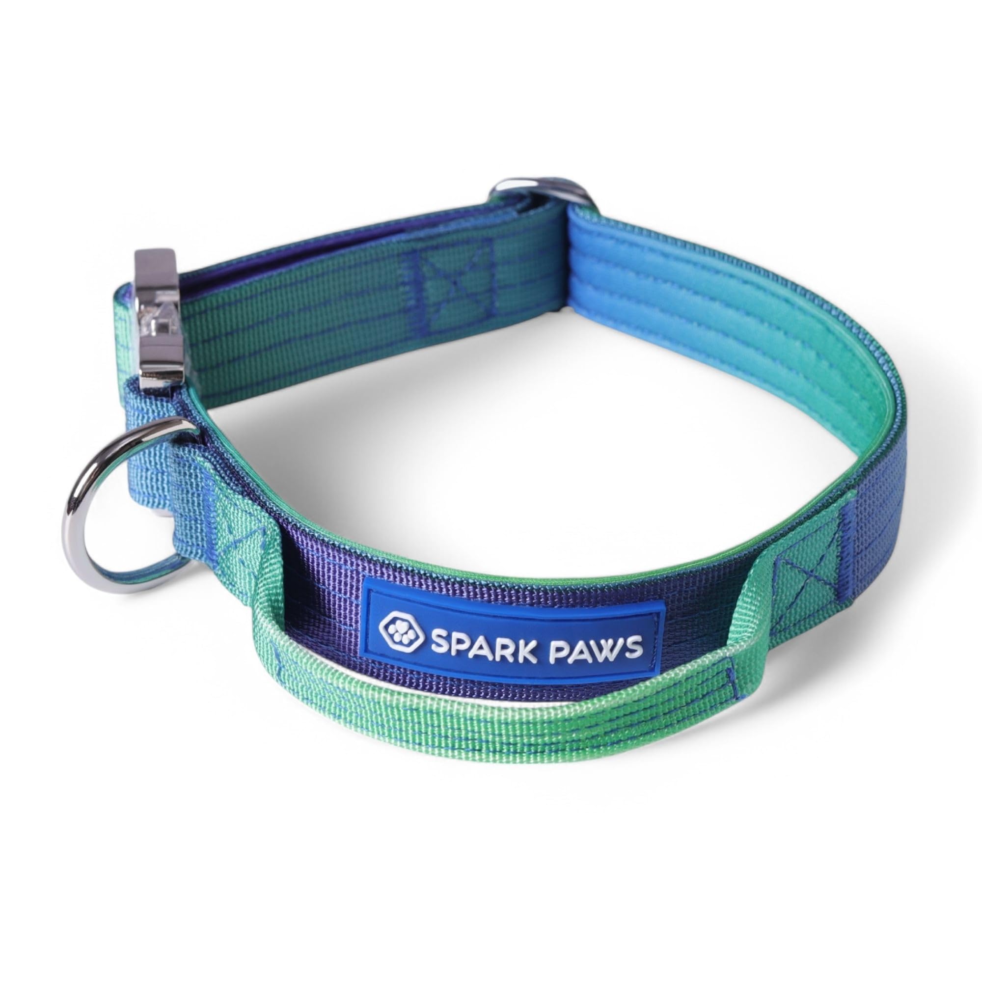 Spark Paws Tactical Dog Collar - Heavy Duty, Premium Quality, Thick And Durable For Large And Medium Dogs - Lime Wave - Xs - 1''