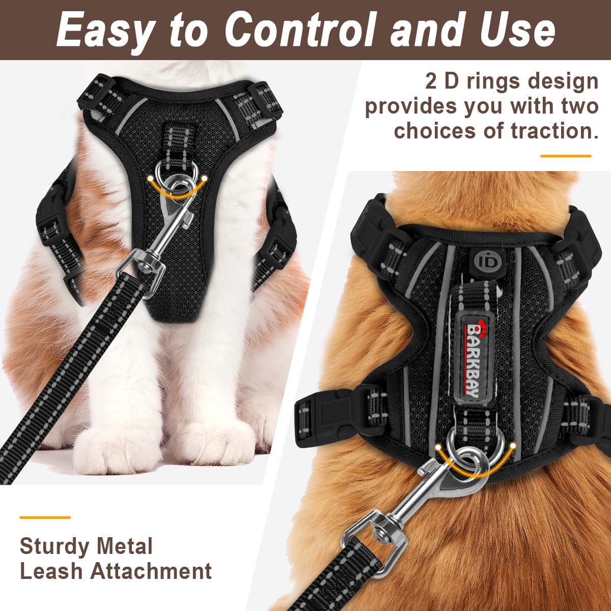 Cat Harness And Leash Set For Walking Escape Proof For Small Large Cat Kitten Harness With Id Tag Pocket (Black,S)