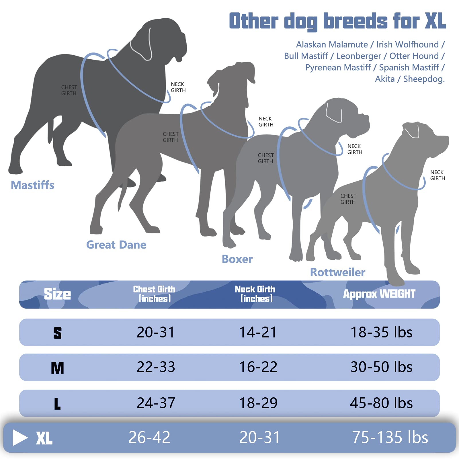 Auroth Tactical Dog Training Harness No Pulling Front Clip Leash Adhesion Reflective K9 Pet Working Vest Easy Control For Small Medium Large Dogs Blue Camo Xl